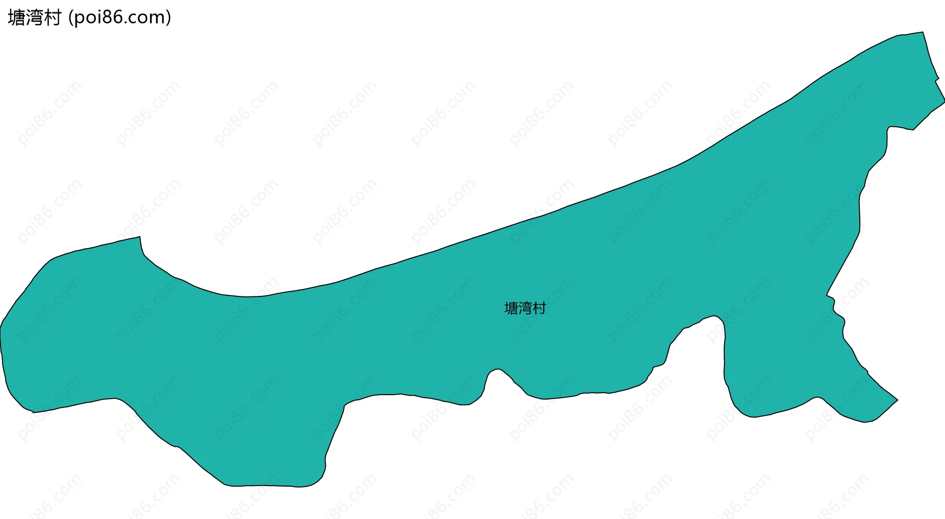 塘湾村边界地图