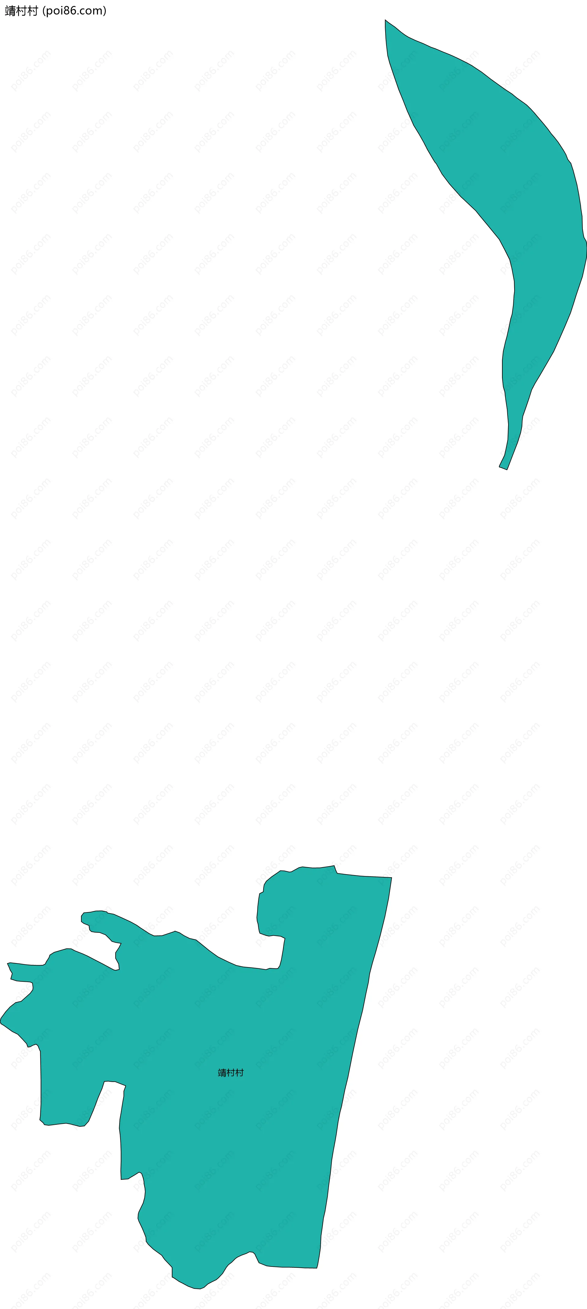 靖村村边界地图