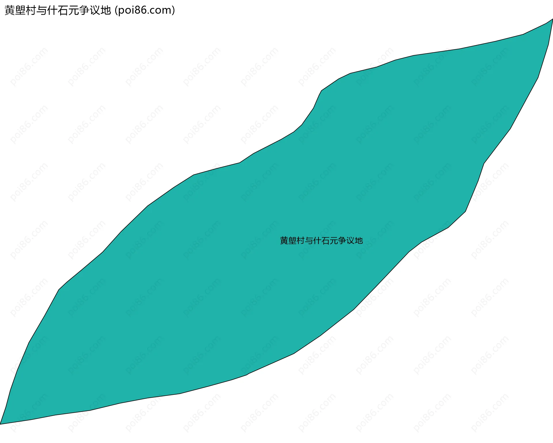 黄塱村与什石元争议地边界地图