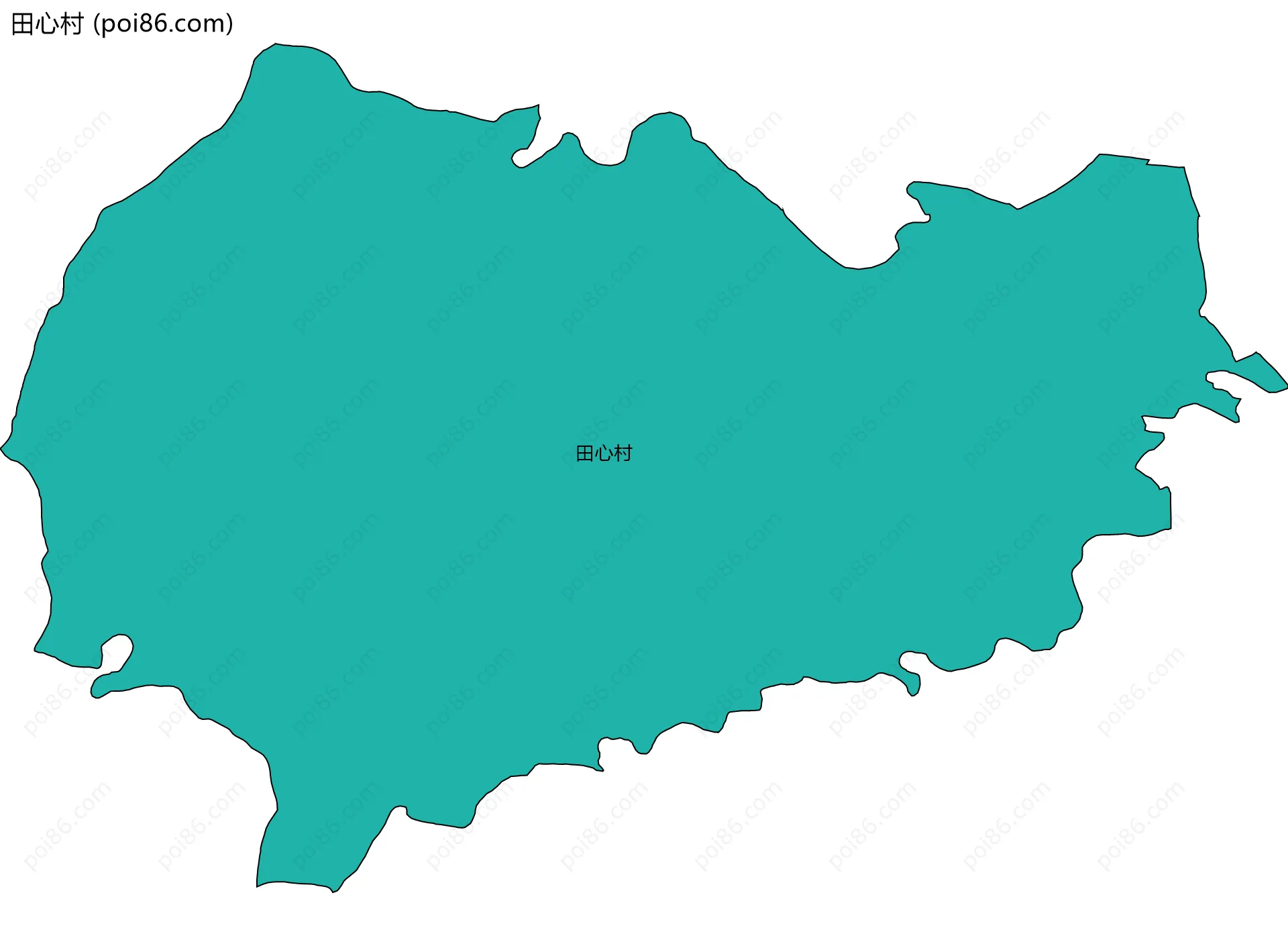 田心村边界地图