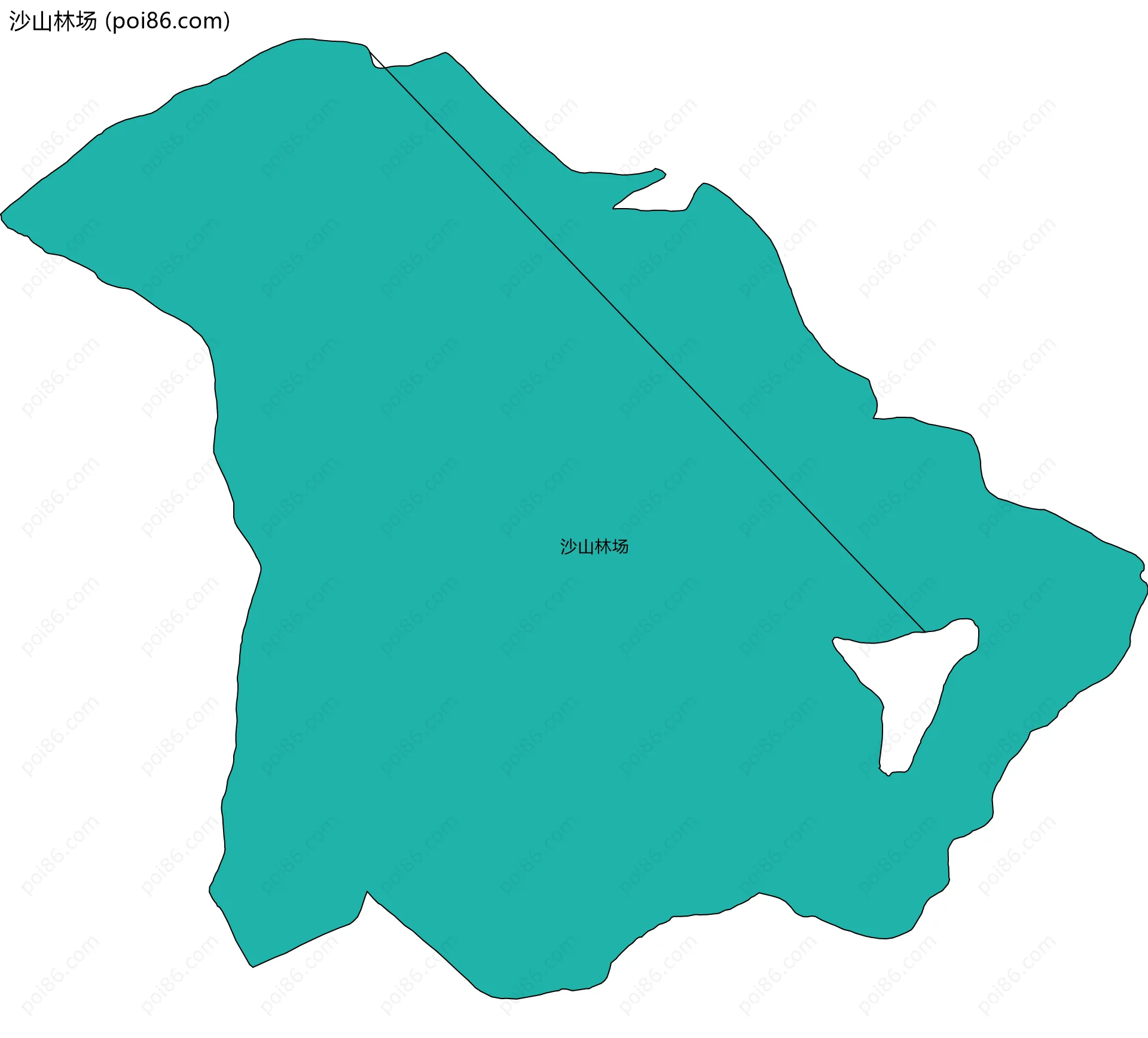 沙山林场边界地图