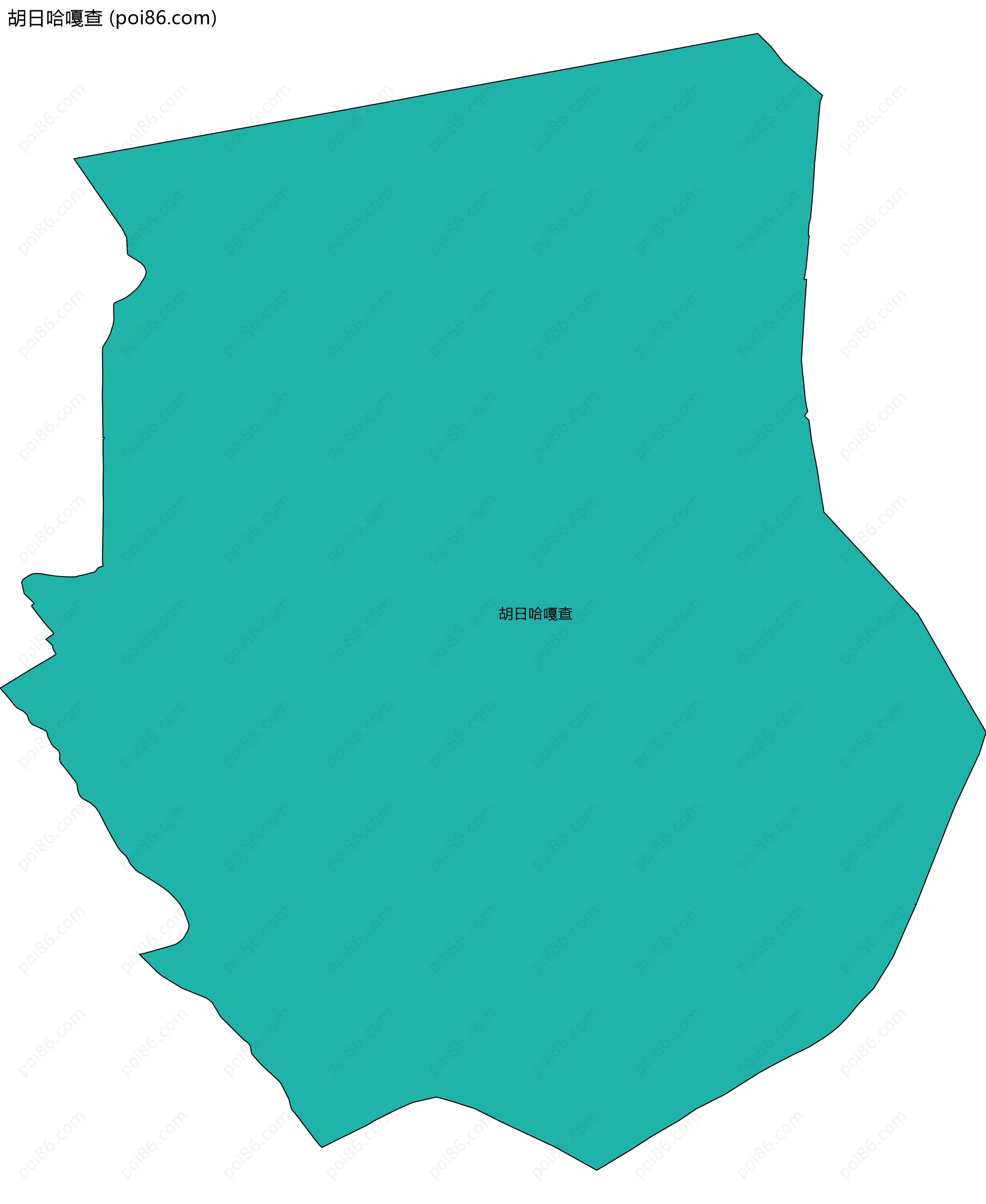 胡日哈嘎查边界地图