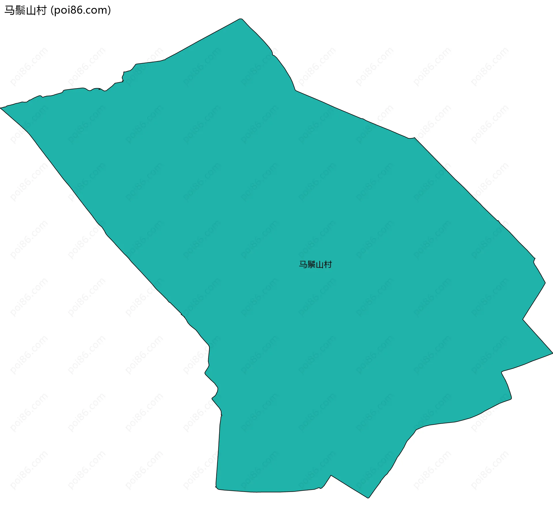 马鬃山村边界地图