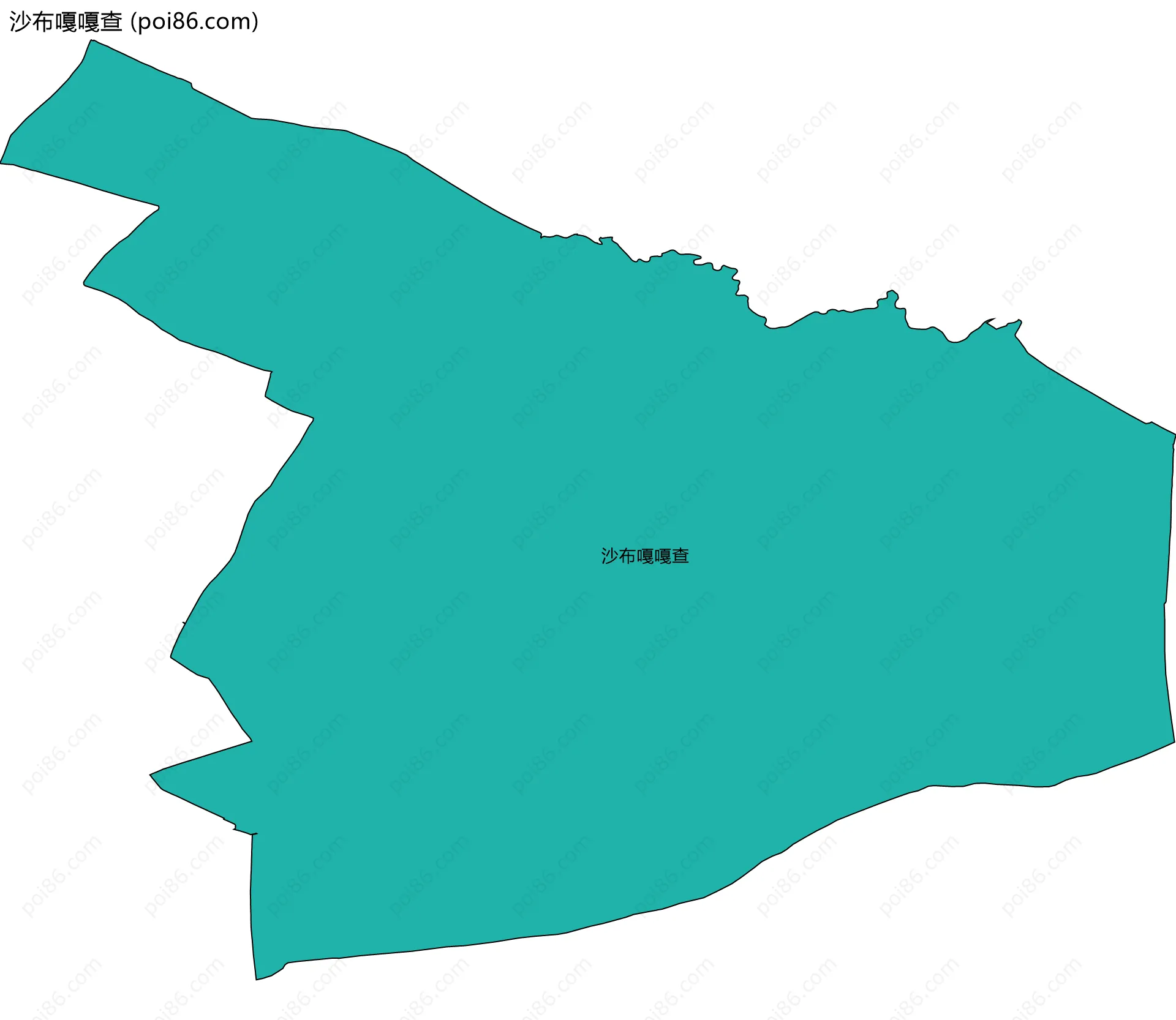 沙布嘎嘎查边界地图