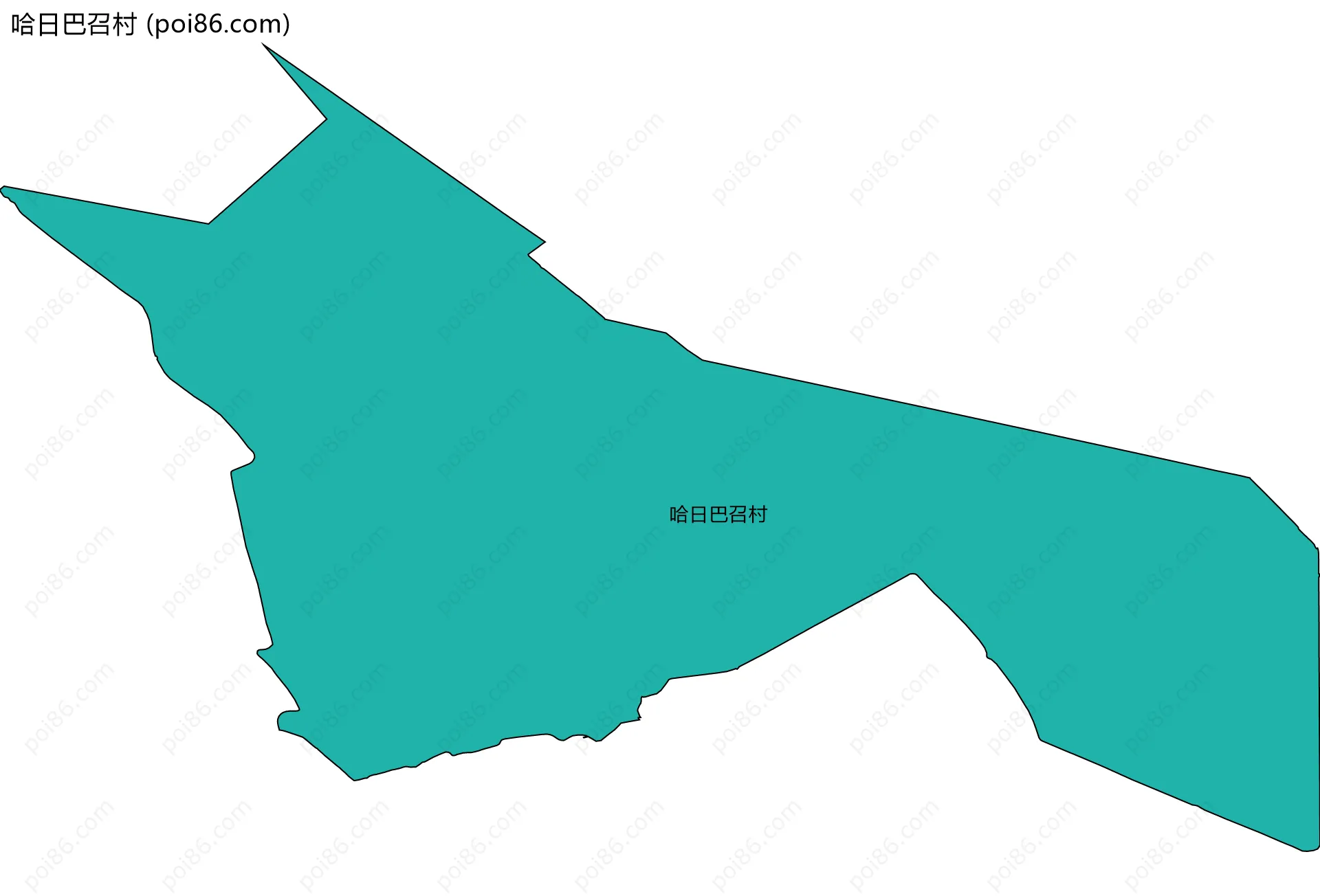 哈日巴召村边界地图