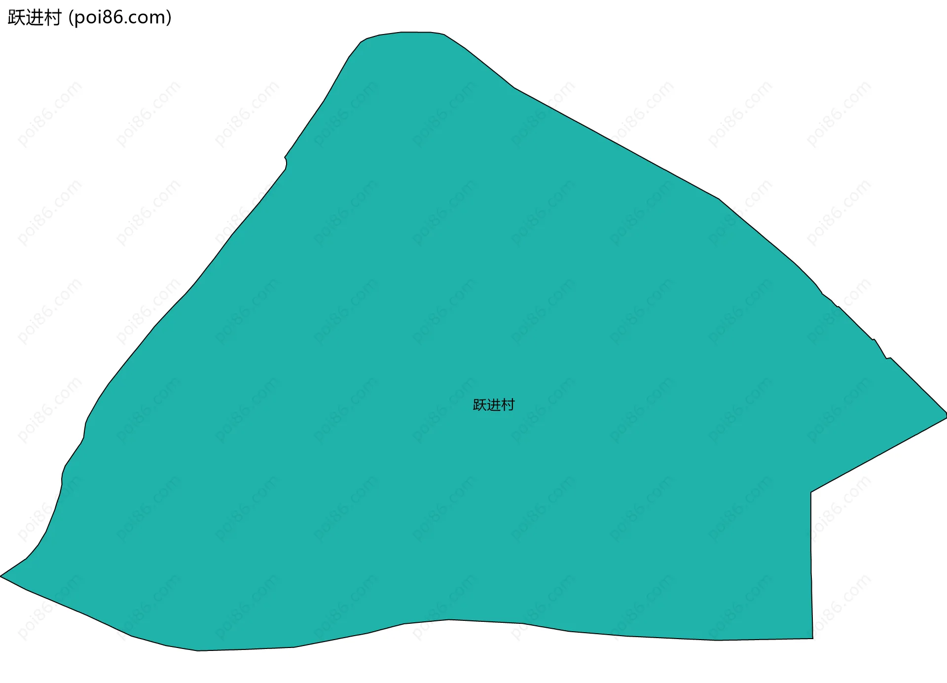 跃进村边界地图