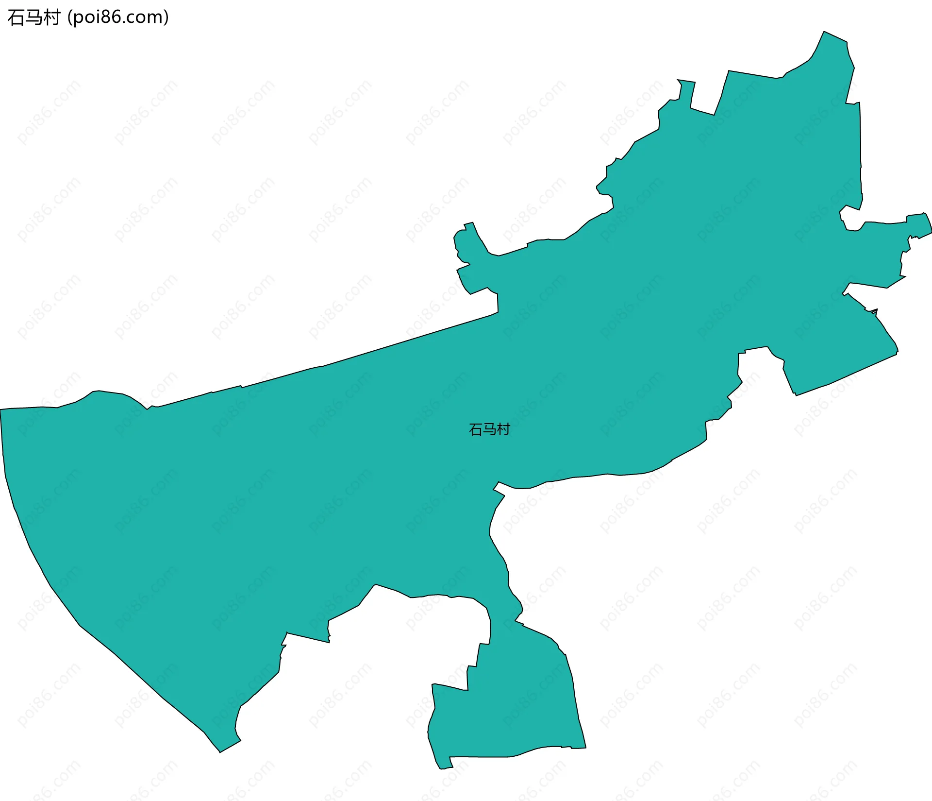 石马村边界地图