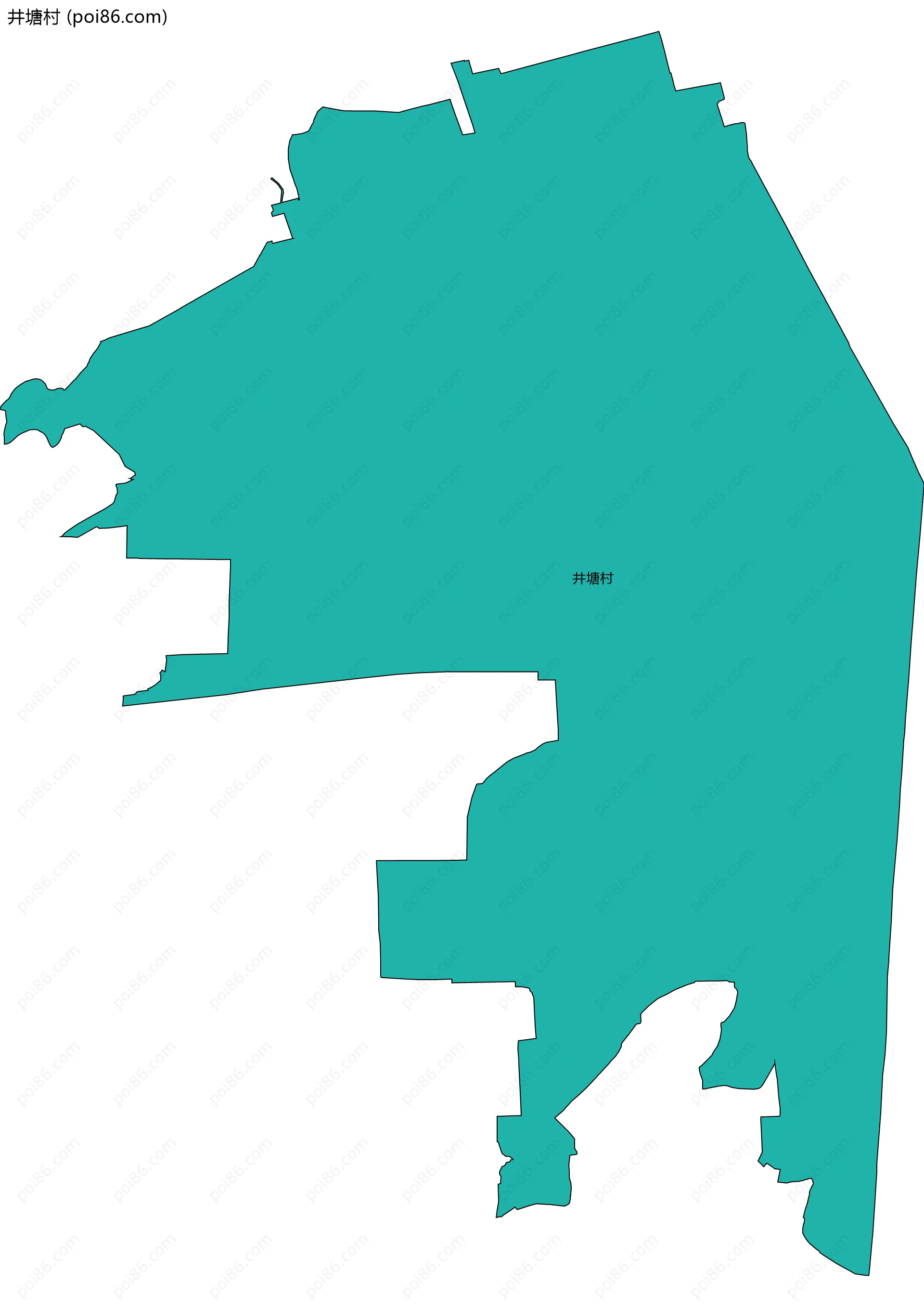 井塘村边界地图