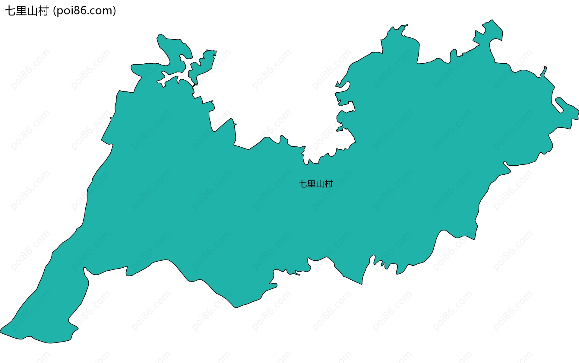 七里山村边界地图
