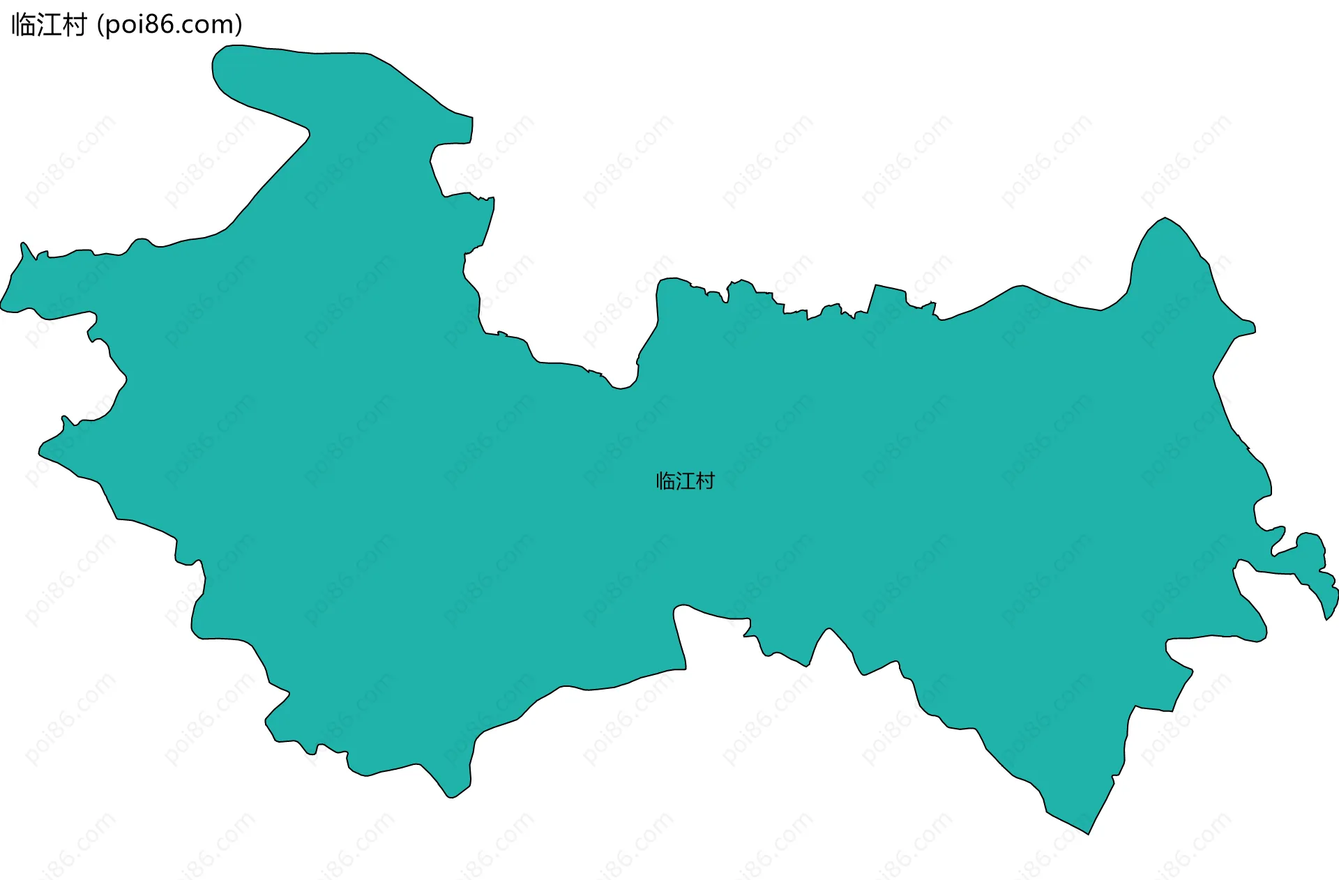 临江村边界地图