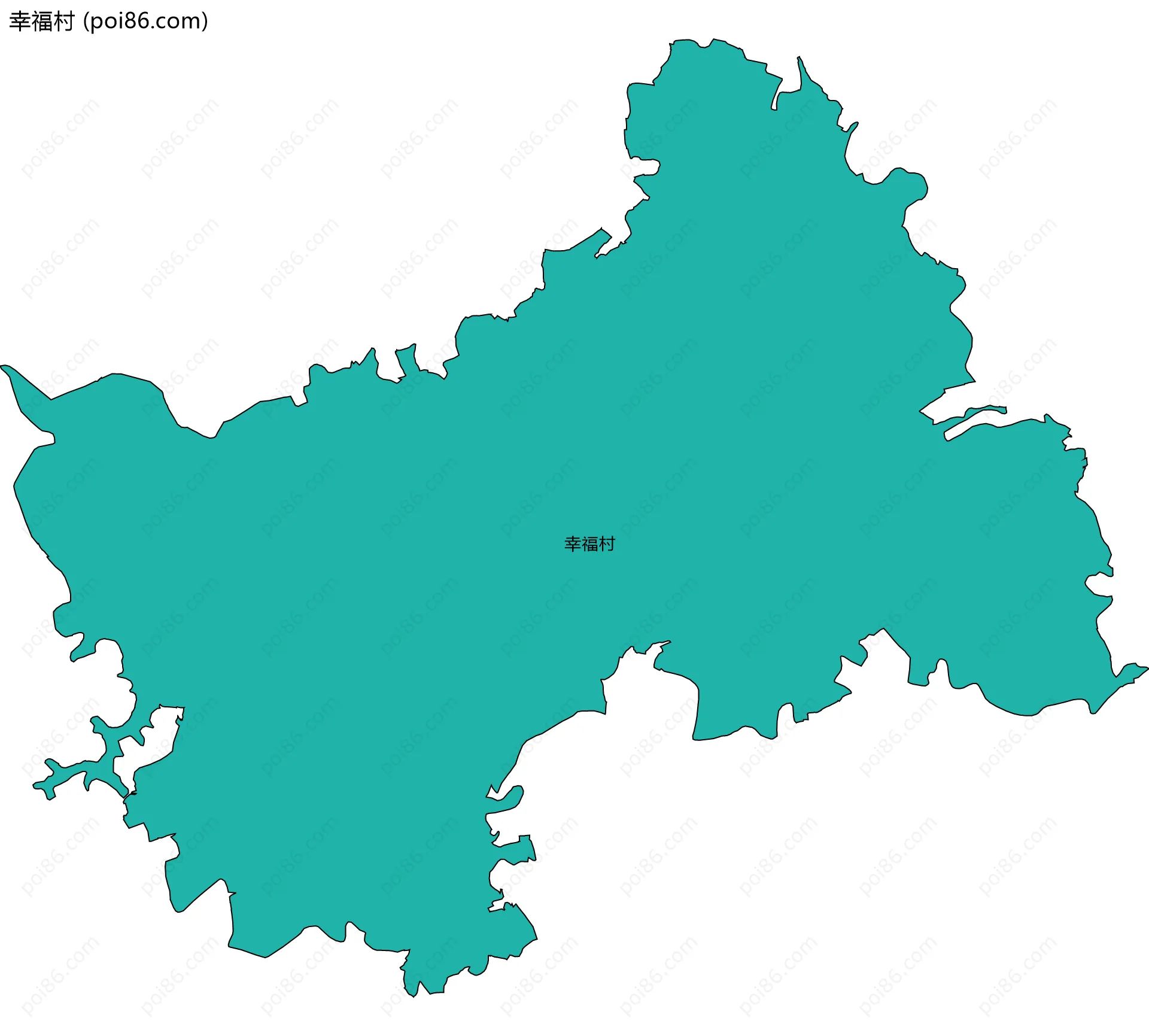 幸福村边界地图