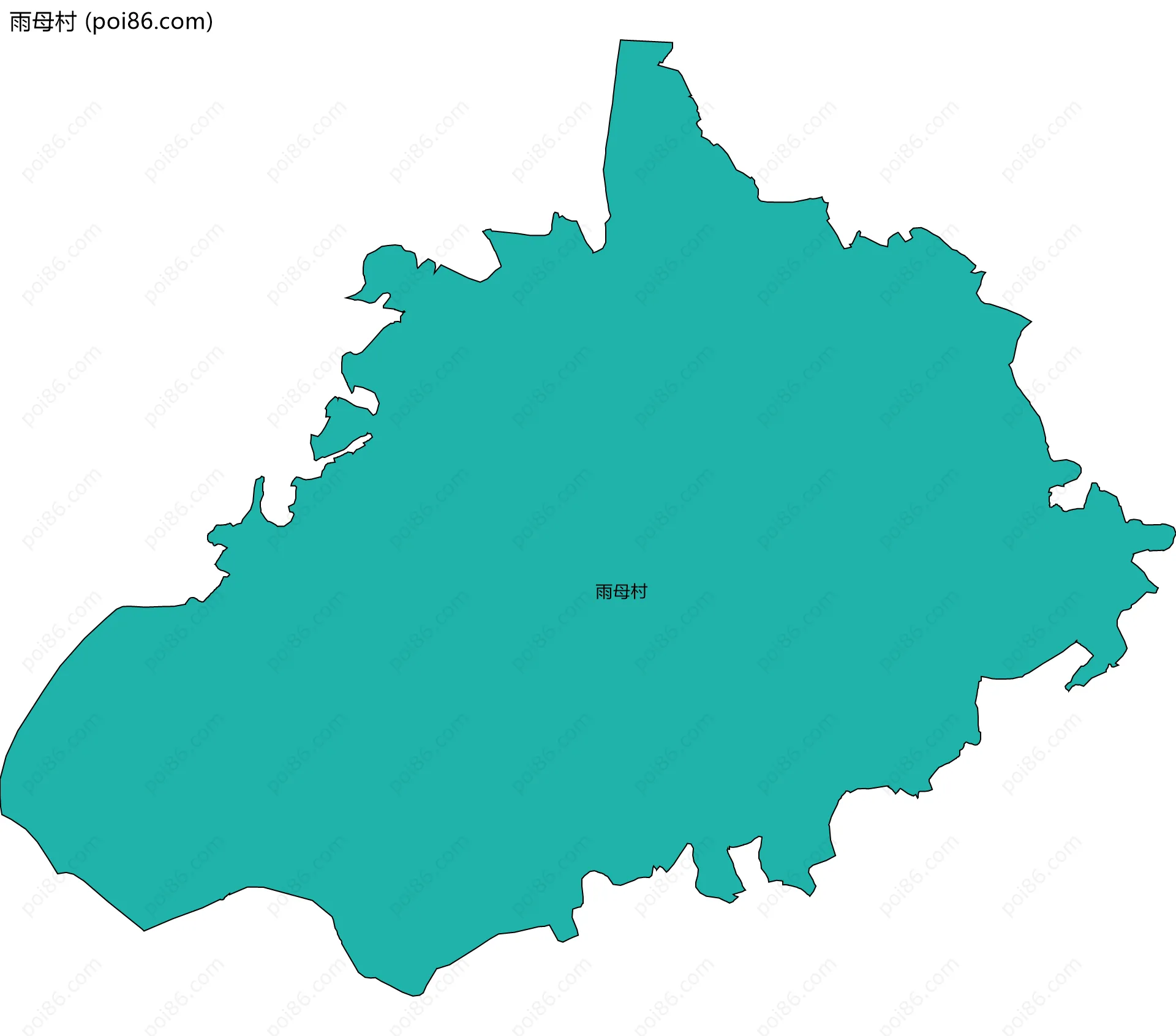 雨母村边界地图
