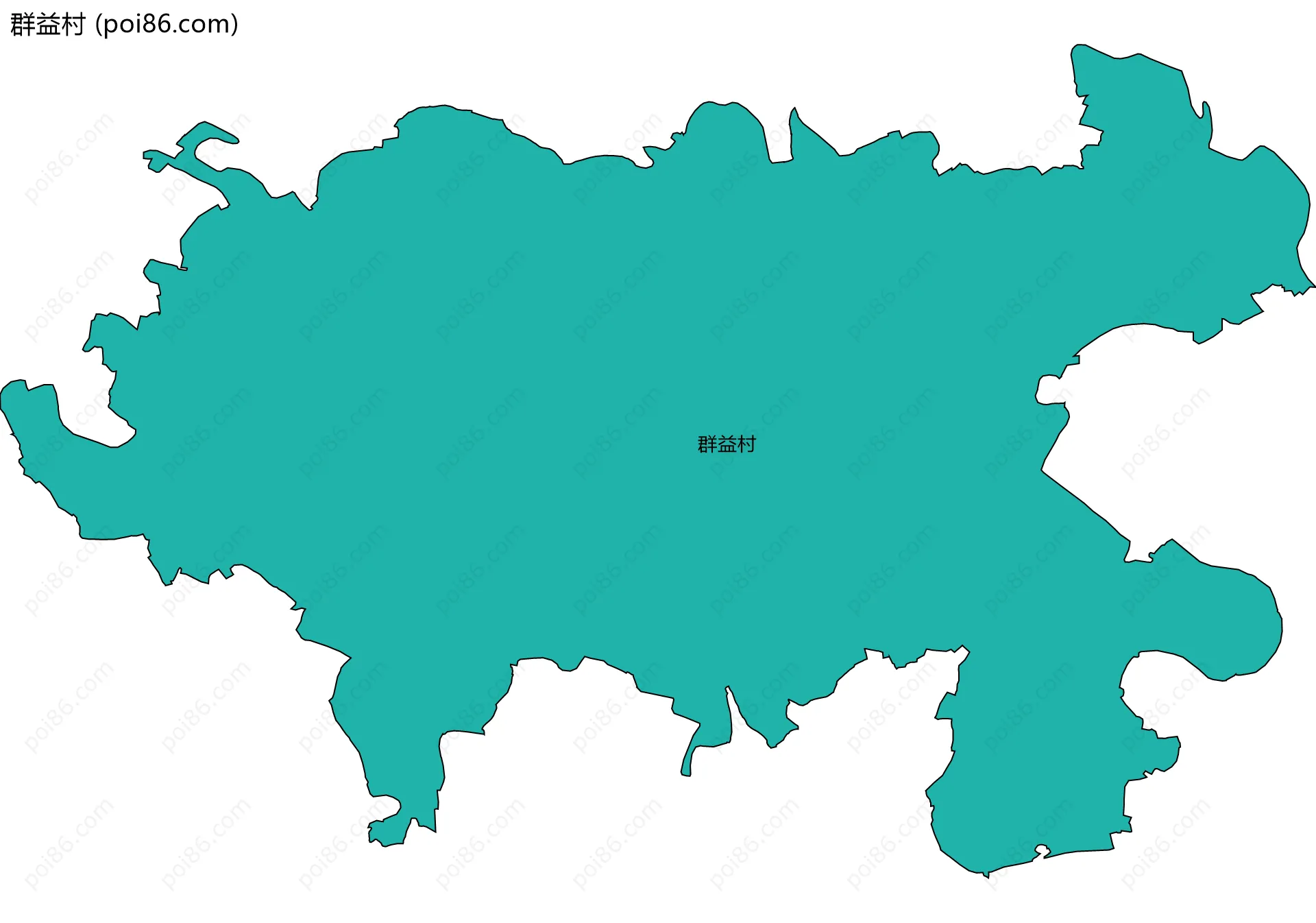 群益村边界地图