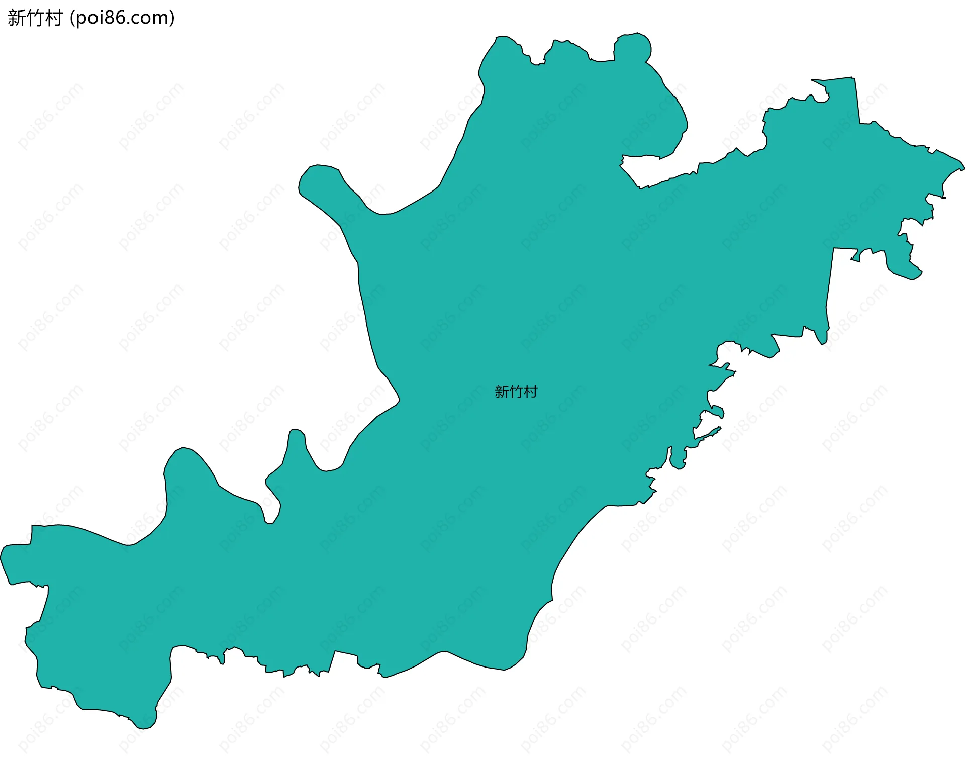 新竹村边界地图