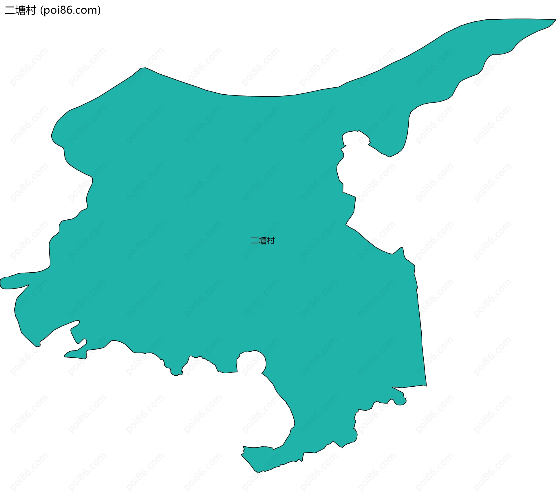 二塘村边界地图