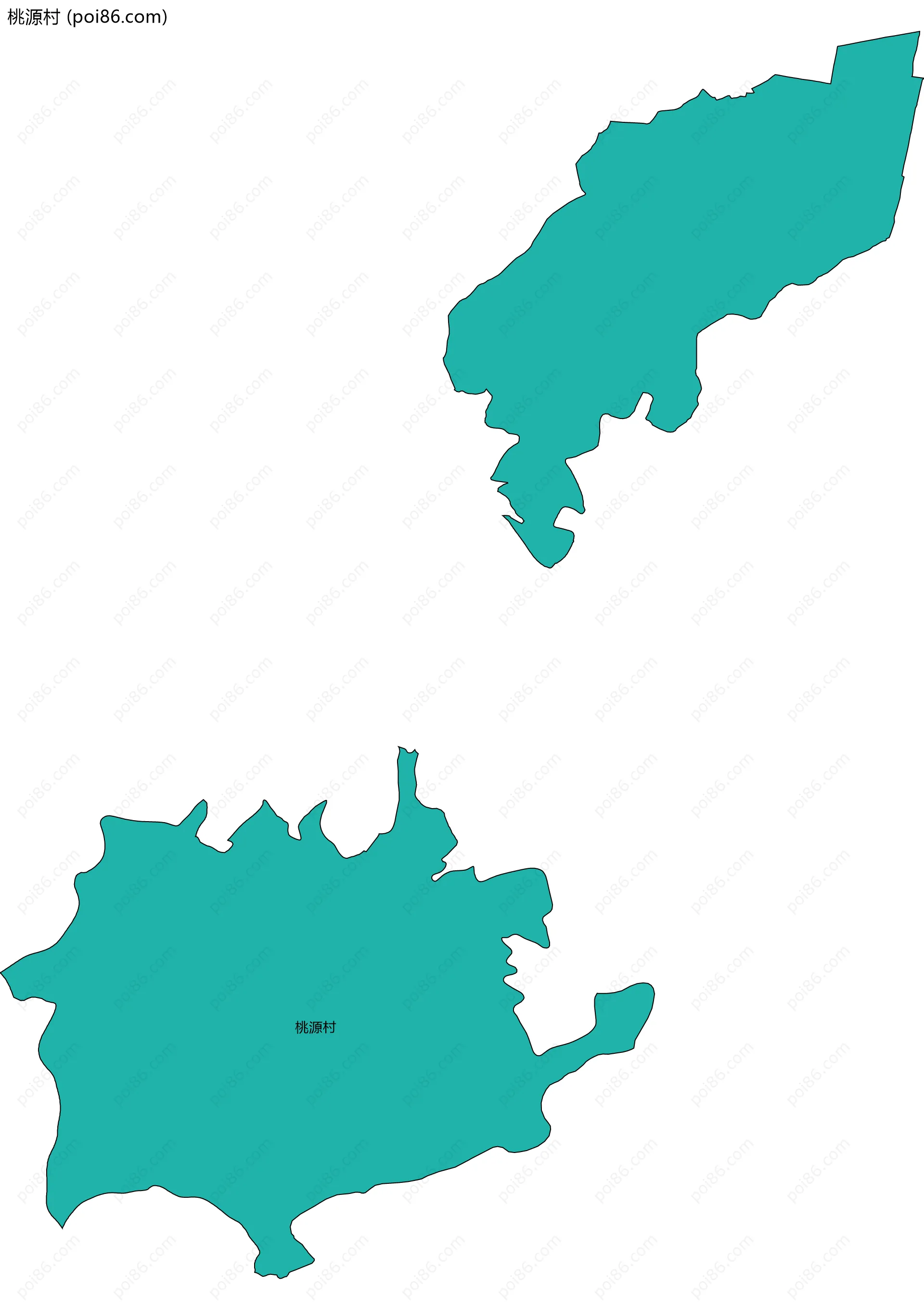桃源村边界地图