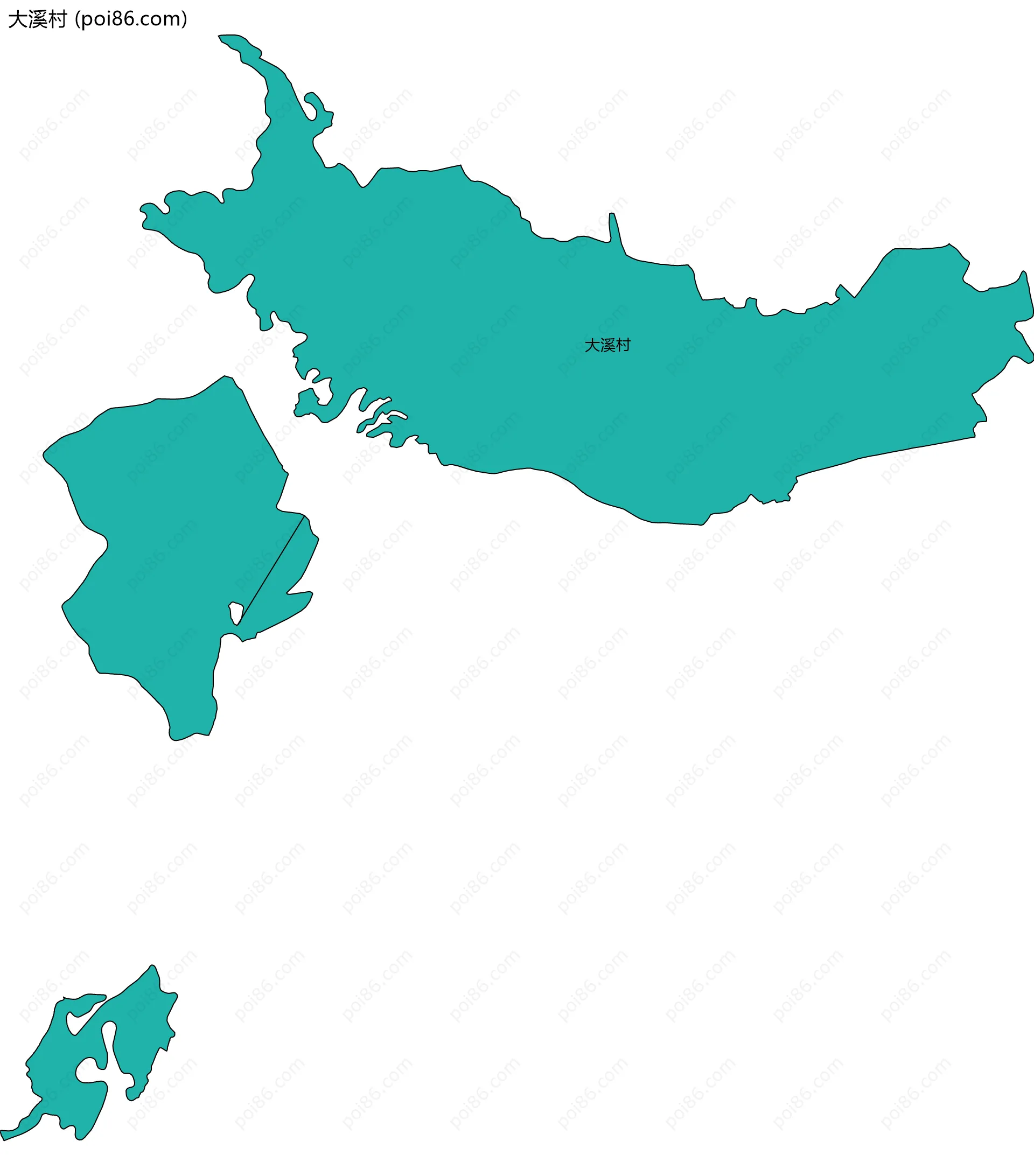 大溪村边界地图