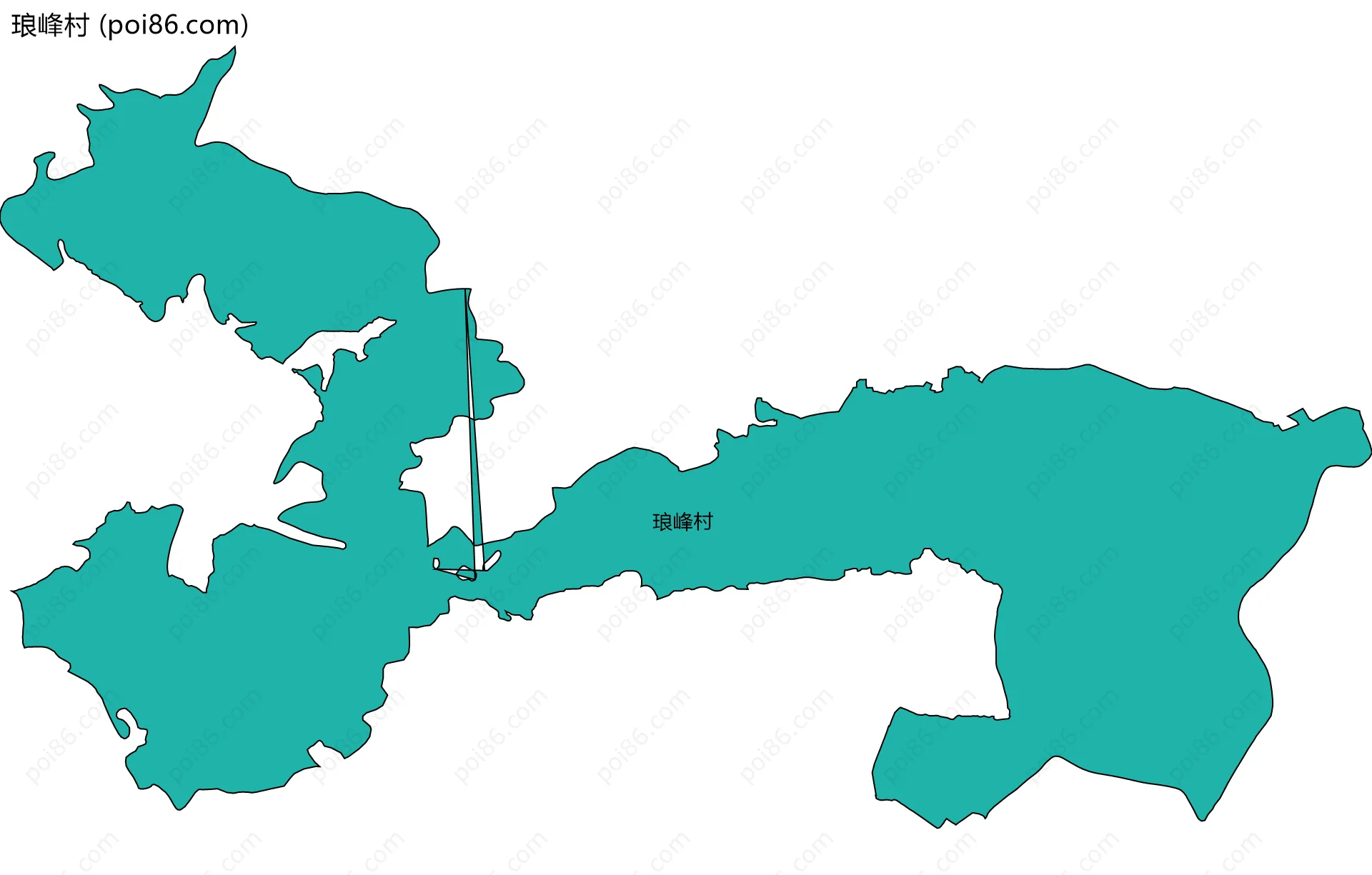 琅峰村边界地图
