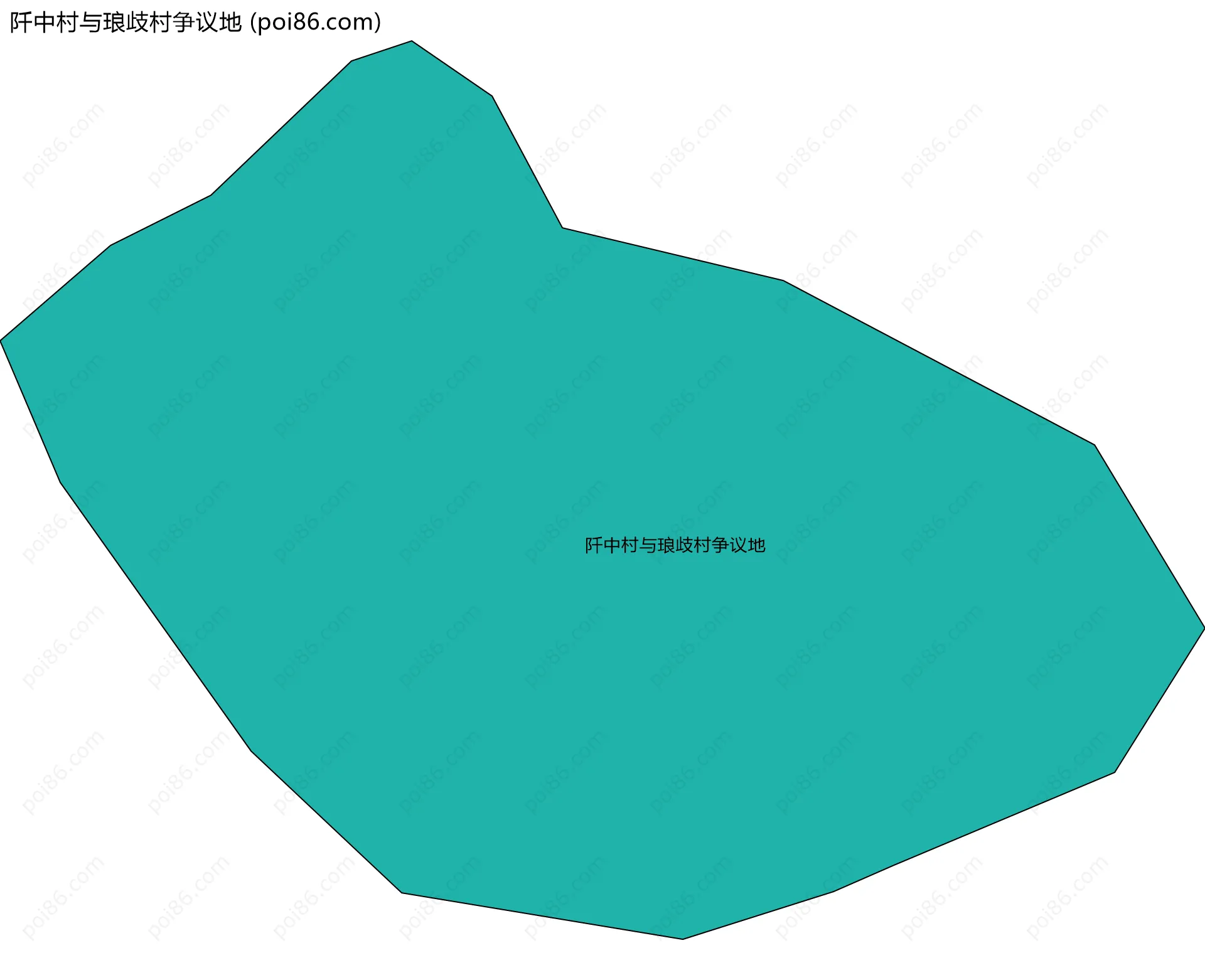 阡中村与琅歧村争议地边界地图