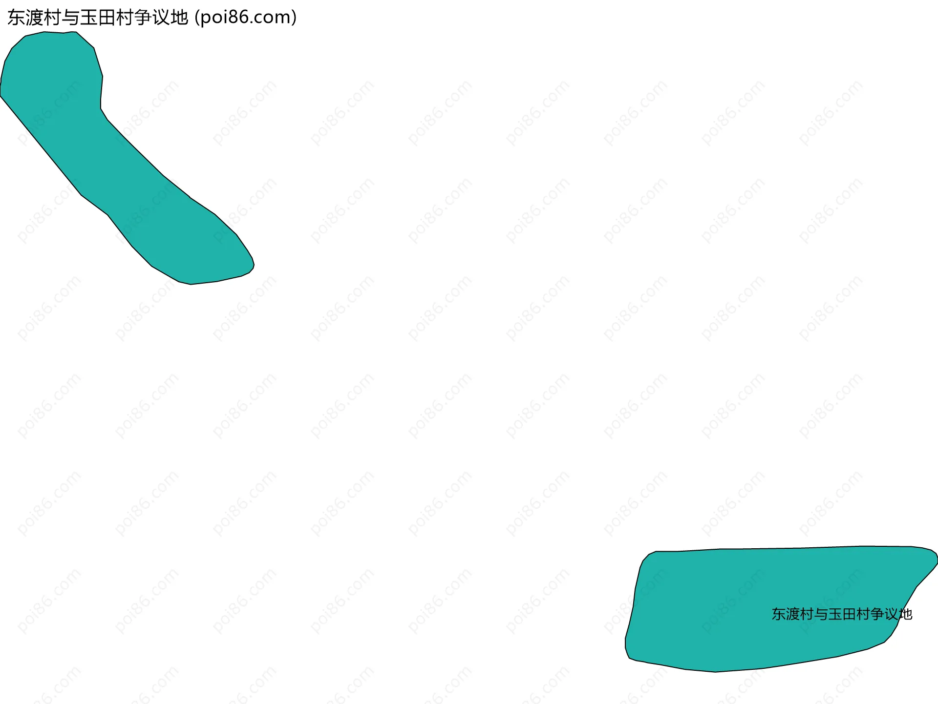 东渡村与玉田村争议地边界地图