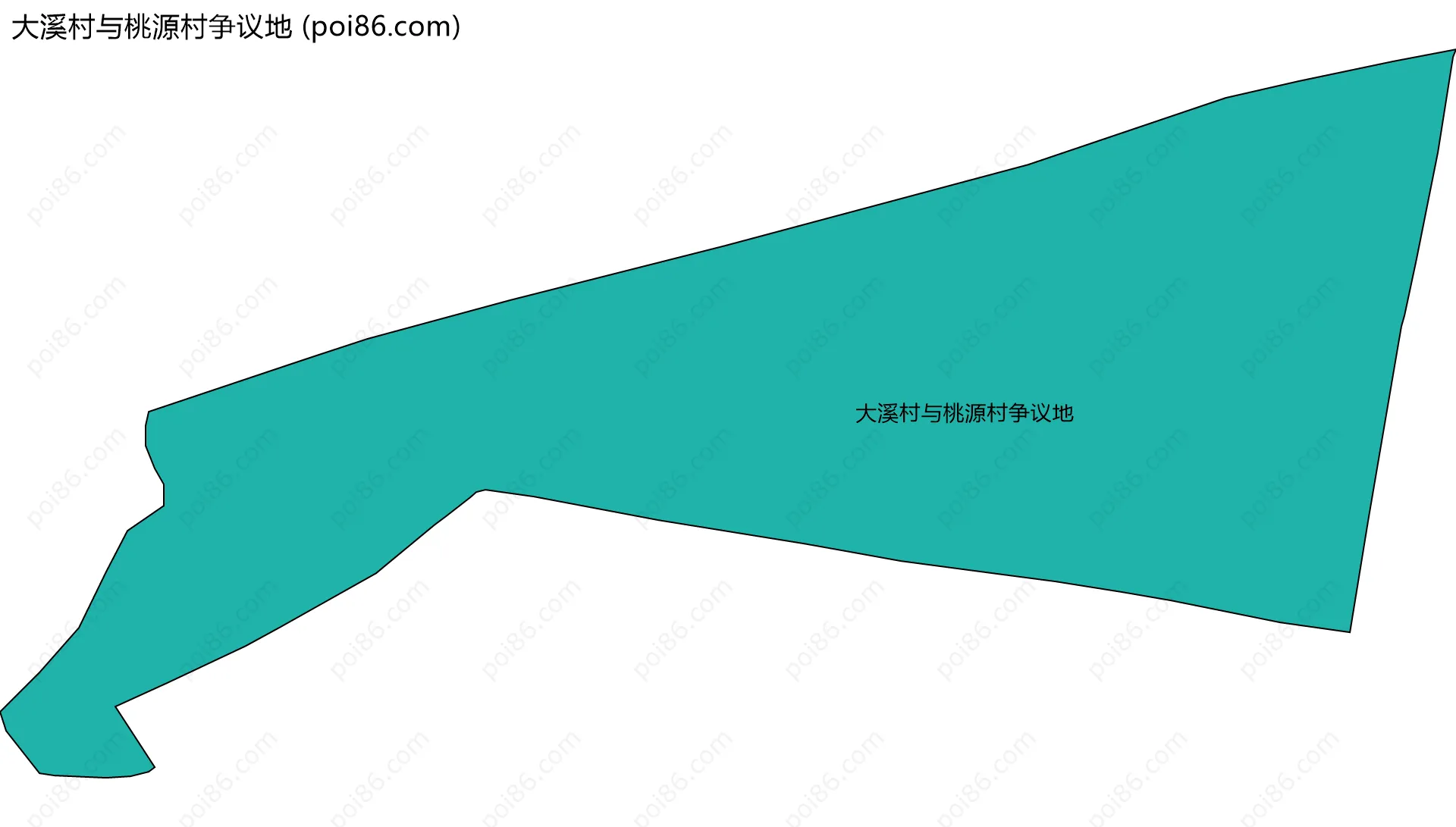 大溪村与桃源村争议地边界地图