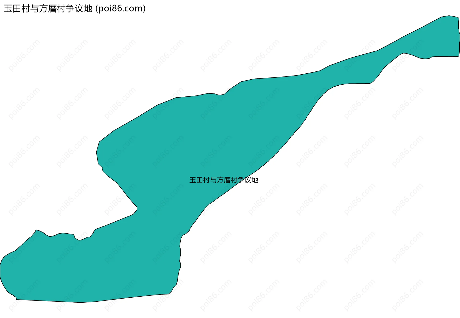 玉田村与方厝村争议地边界地图