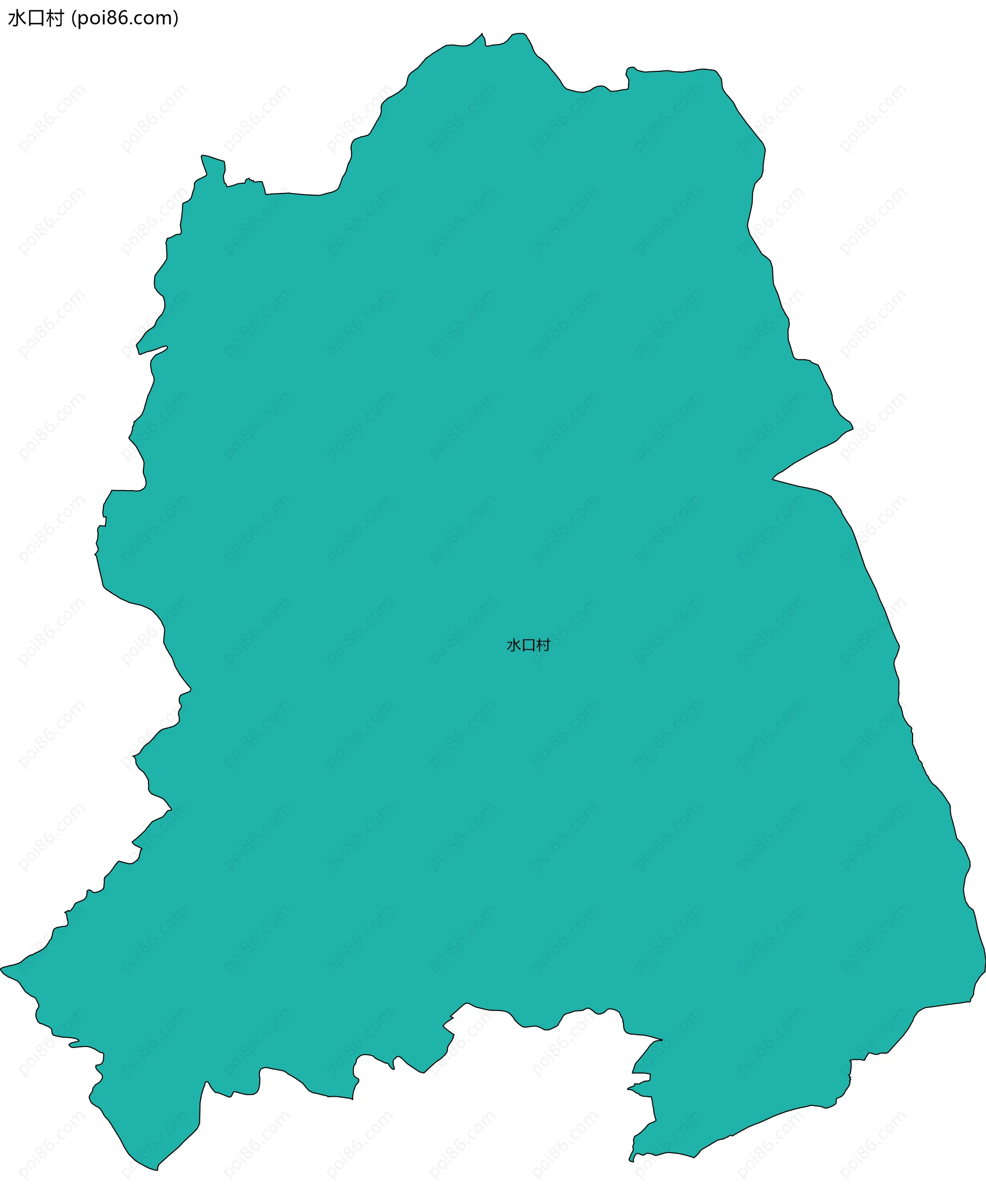 水口村边界地图