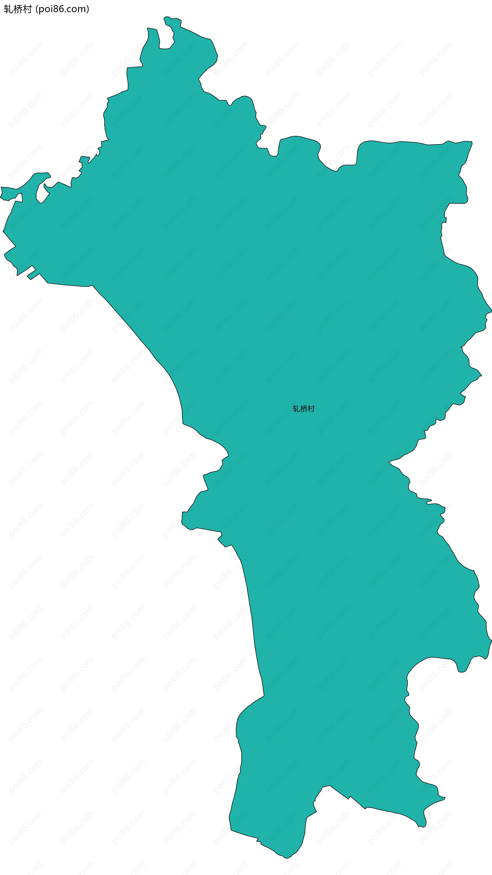 轧桥村边界地图