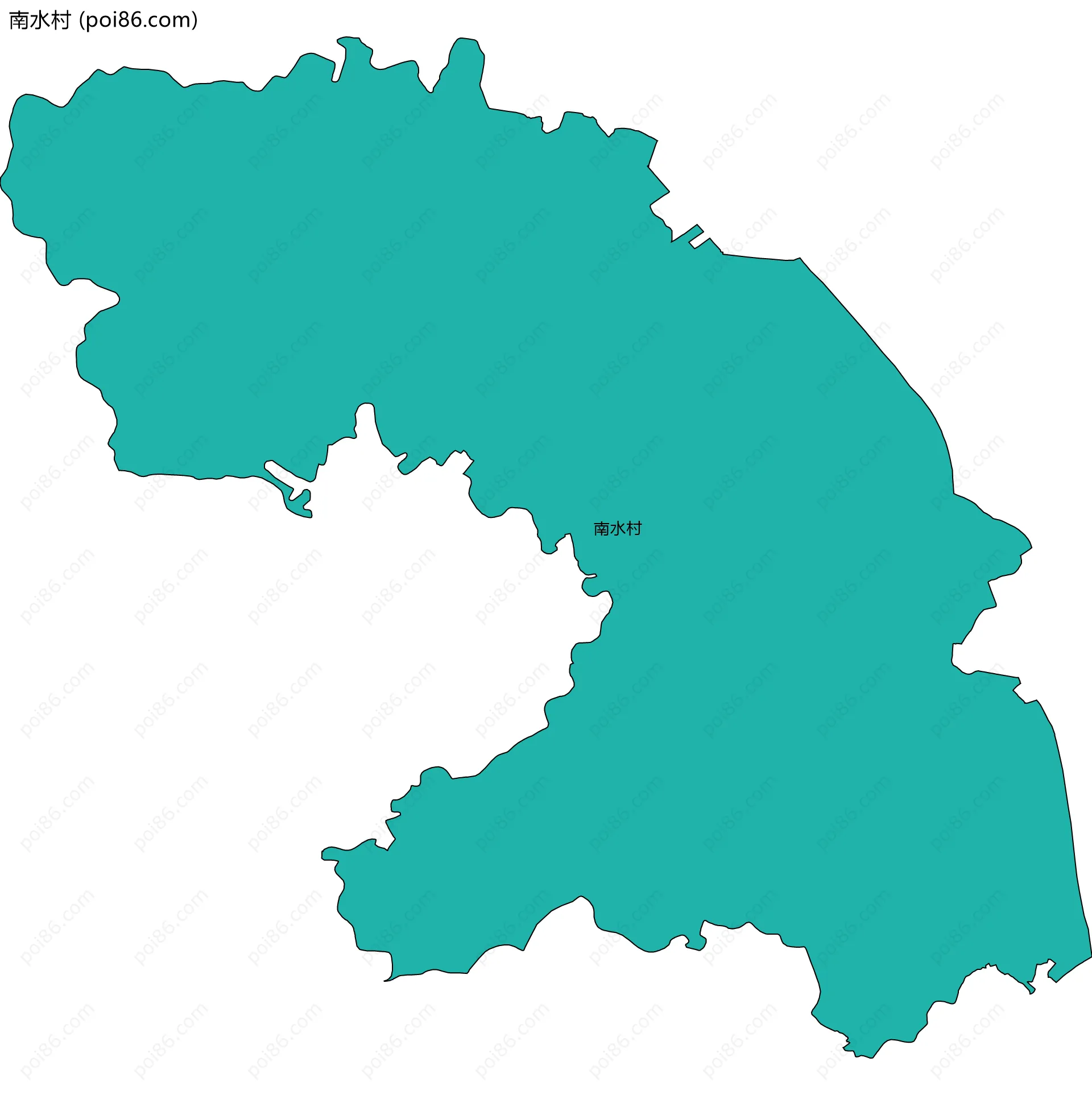 南水村边界地图