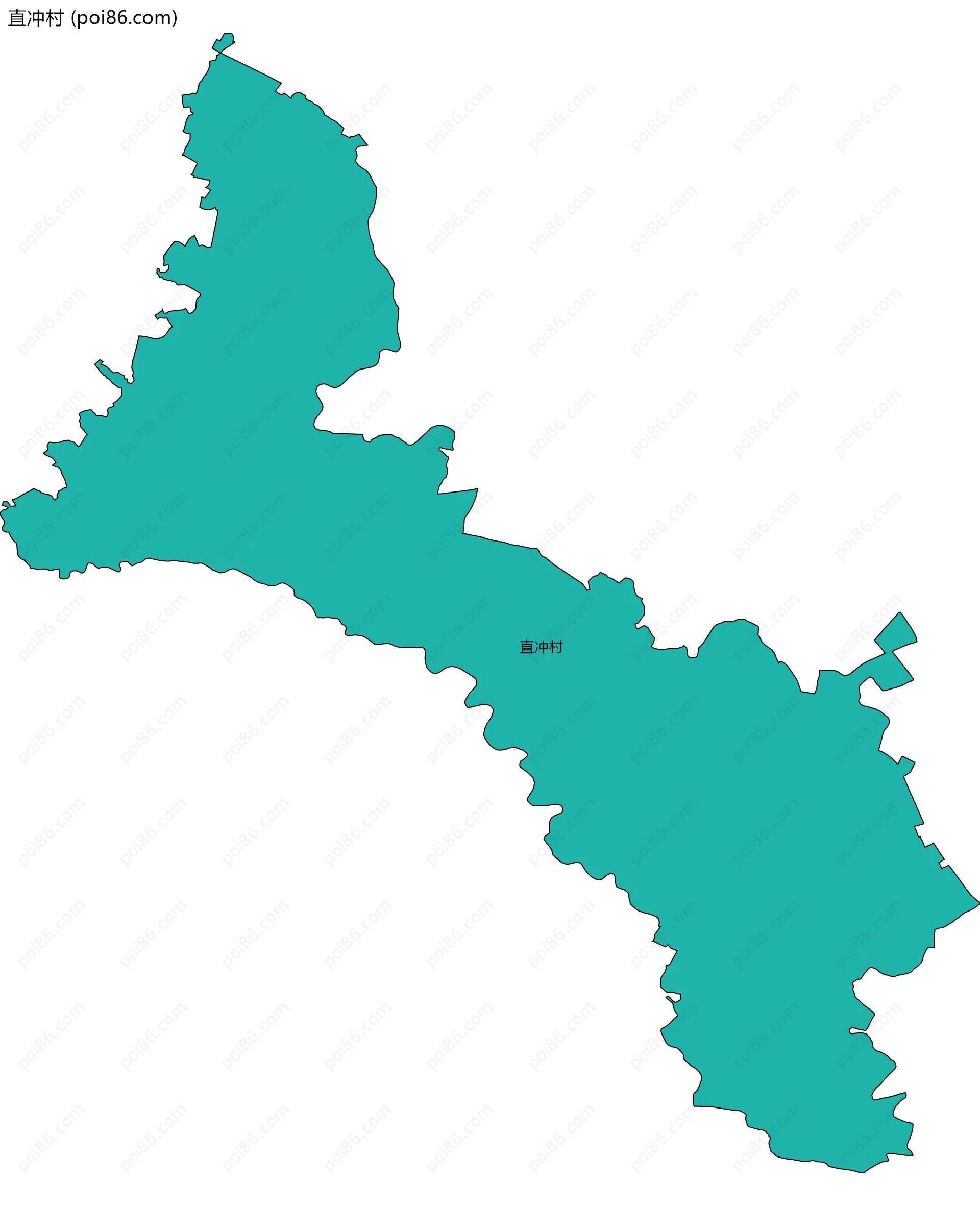 直冲村边界地图