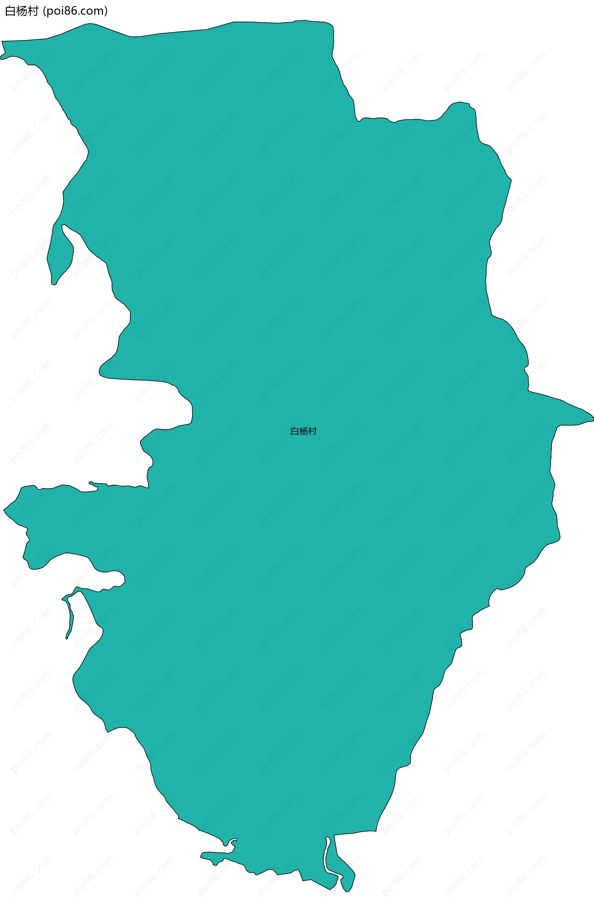 白杨村边界地图