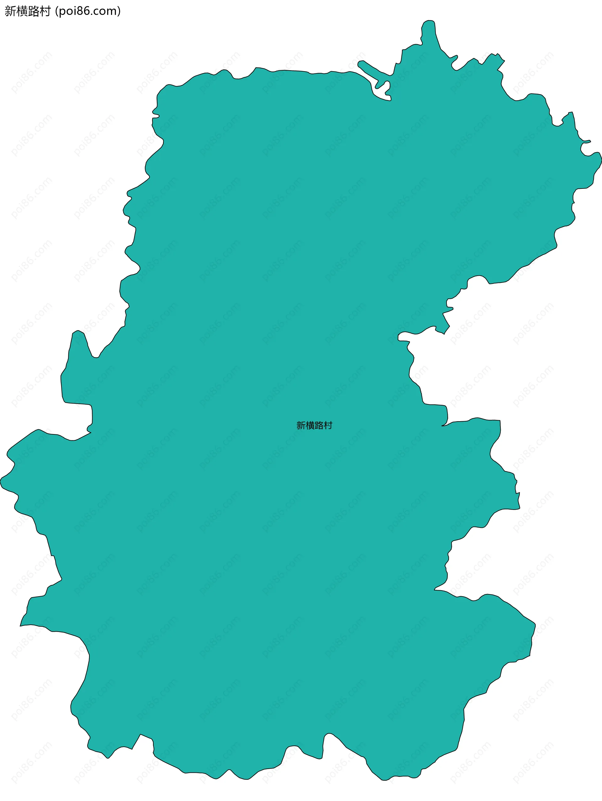 新横路村边界地图