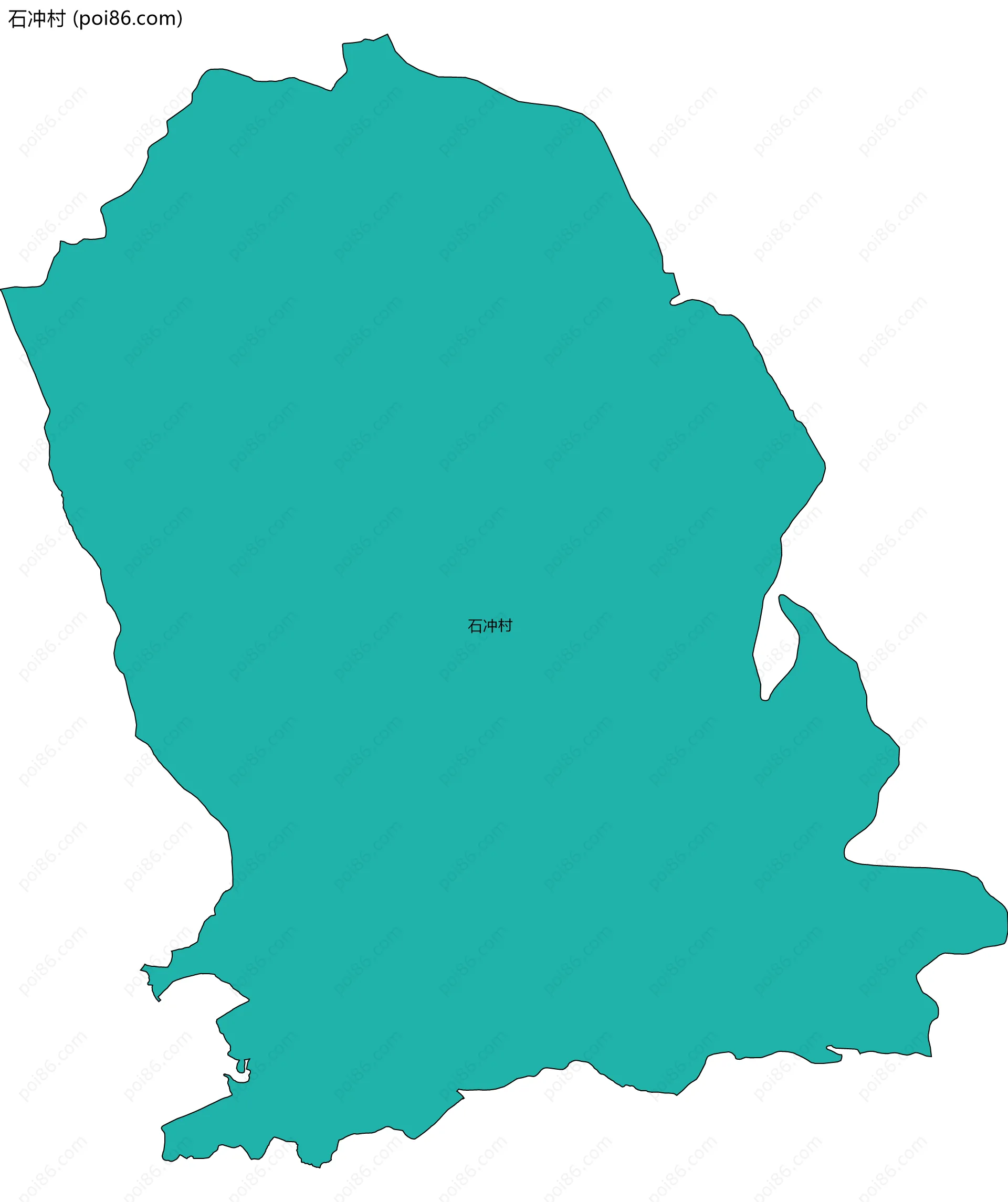 石冲村边界地图