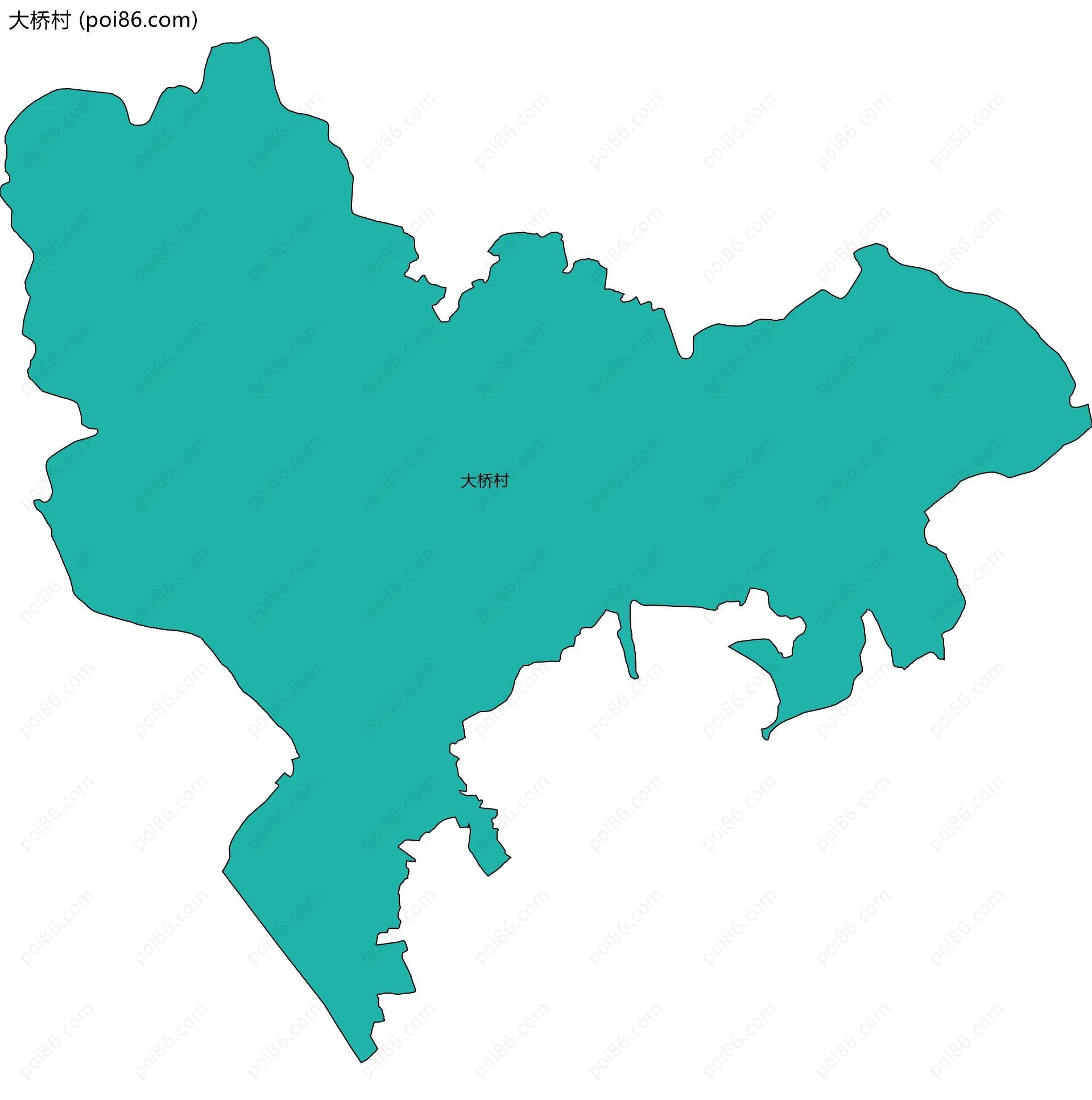 大桥村边界地图