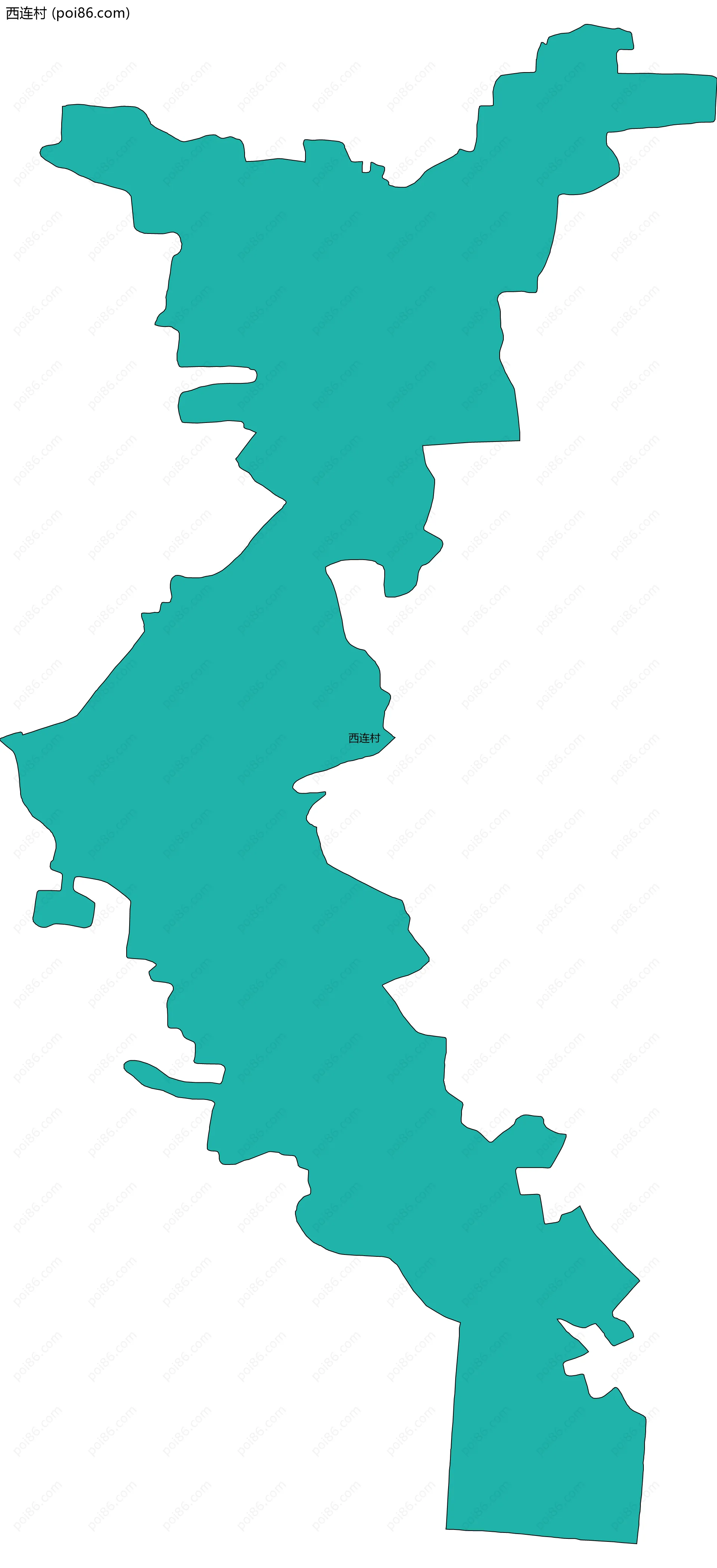 西连村边界地图