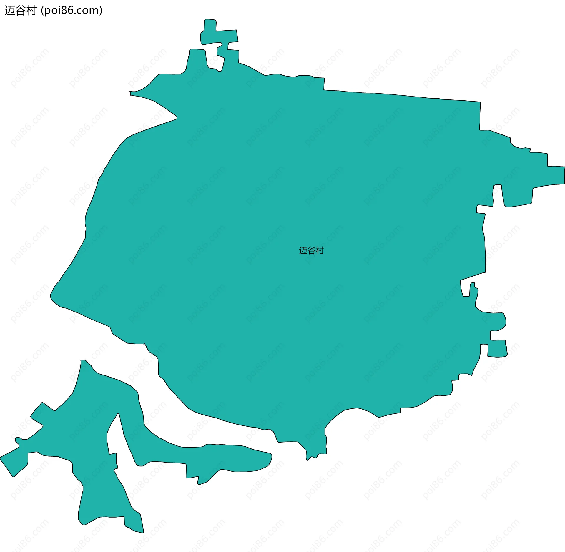 迈谷村边界地图