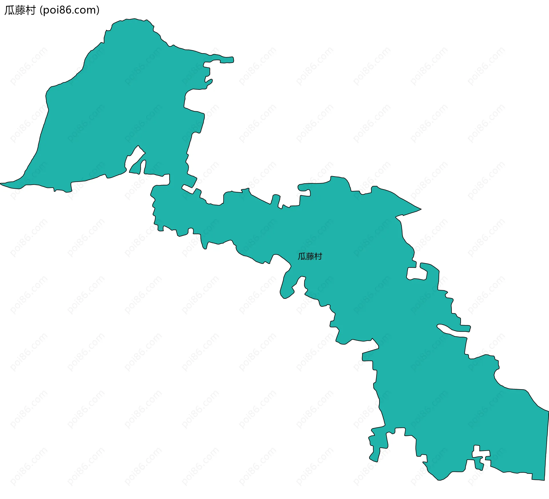 瓜藤村边界地图