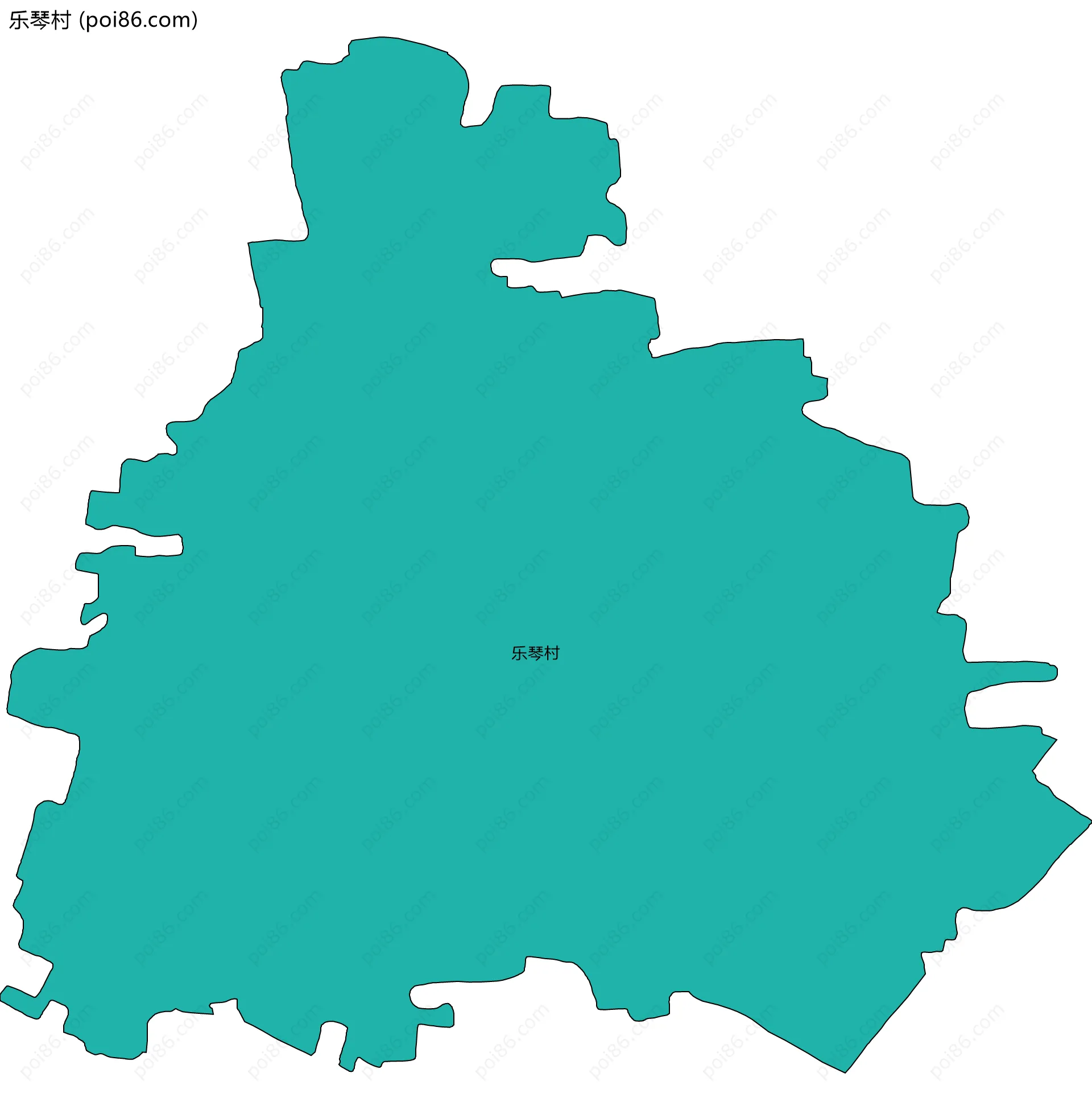 乐琴村边界地图