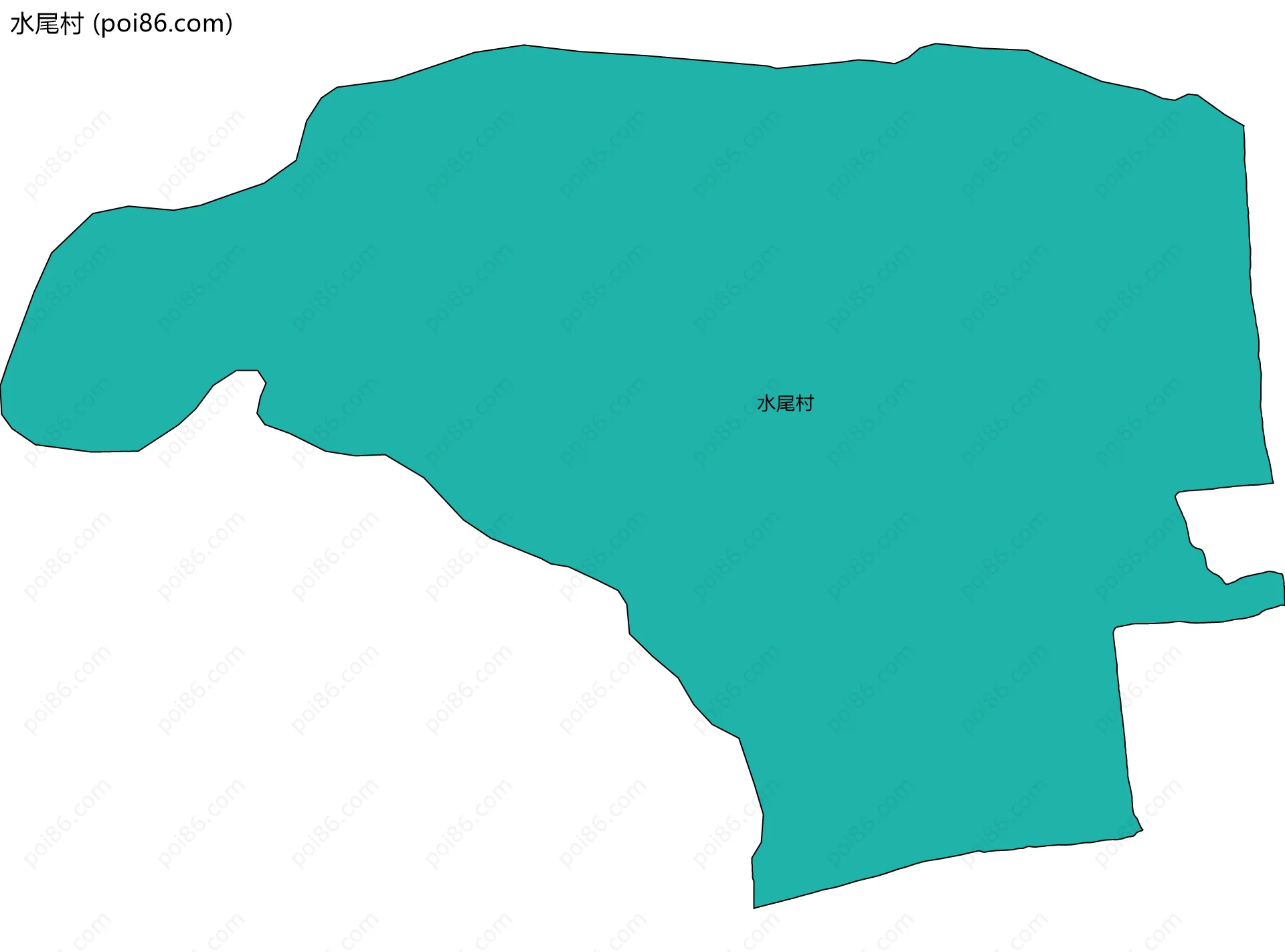 水尾村边界地图