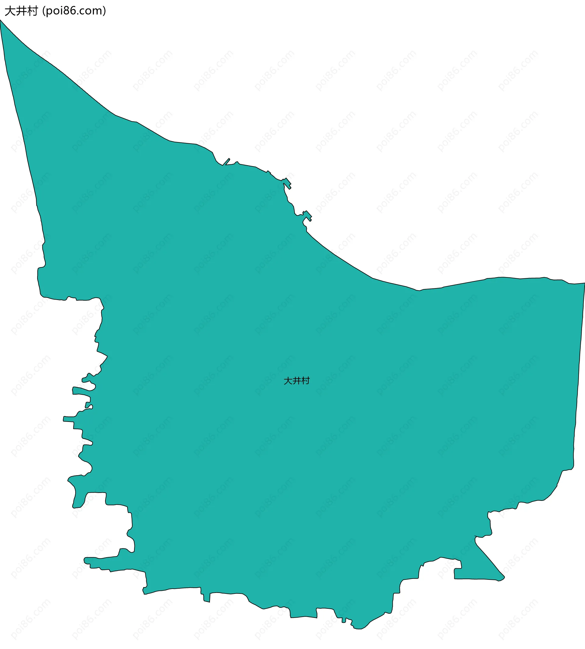 大井村边界地图