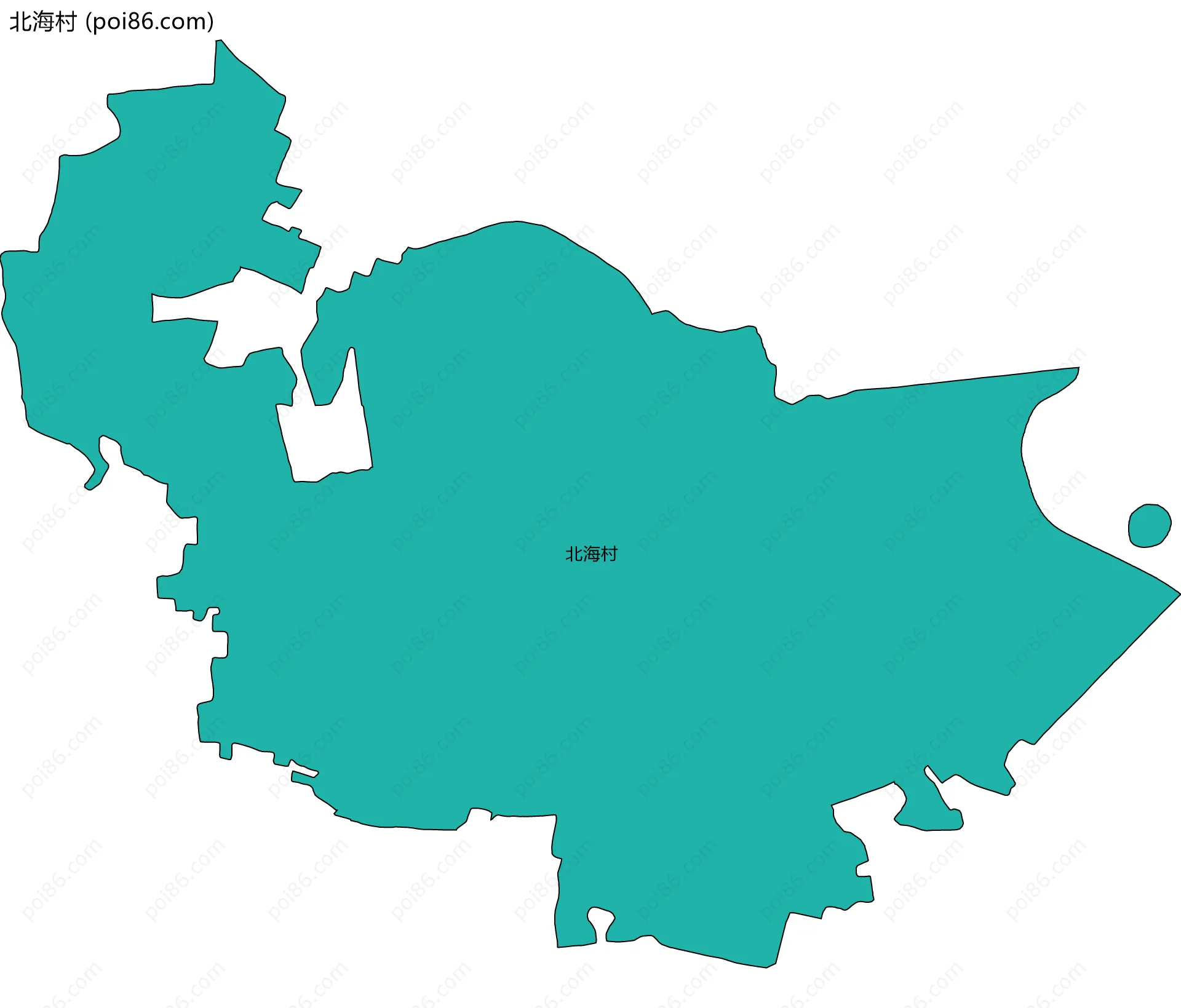 北海村边界地图