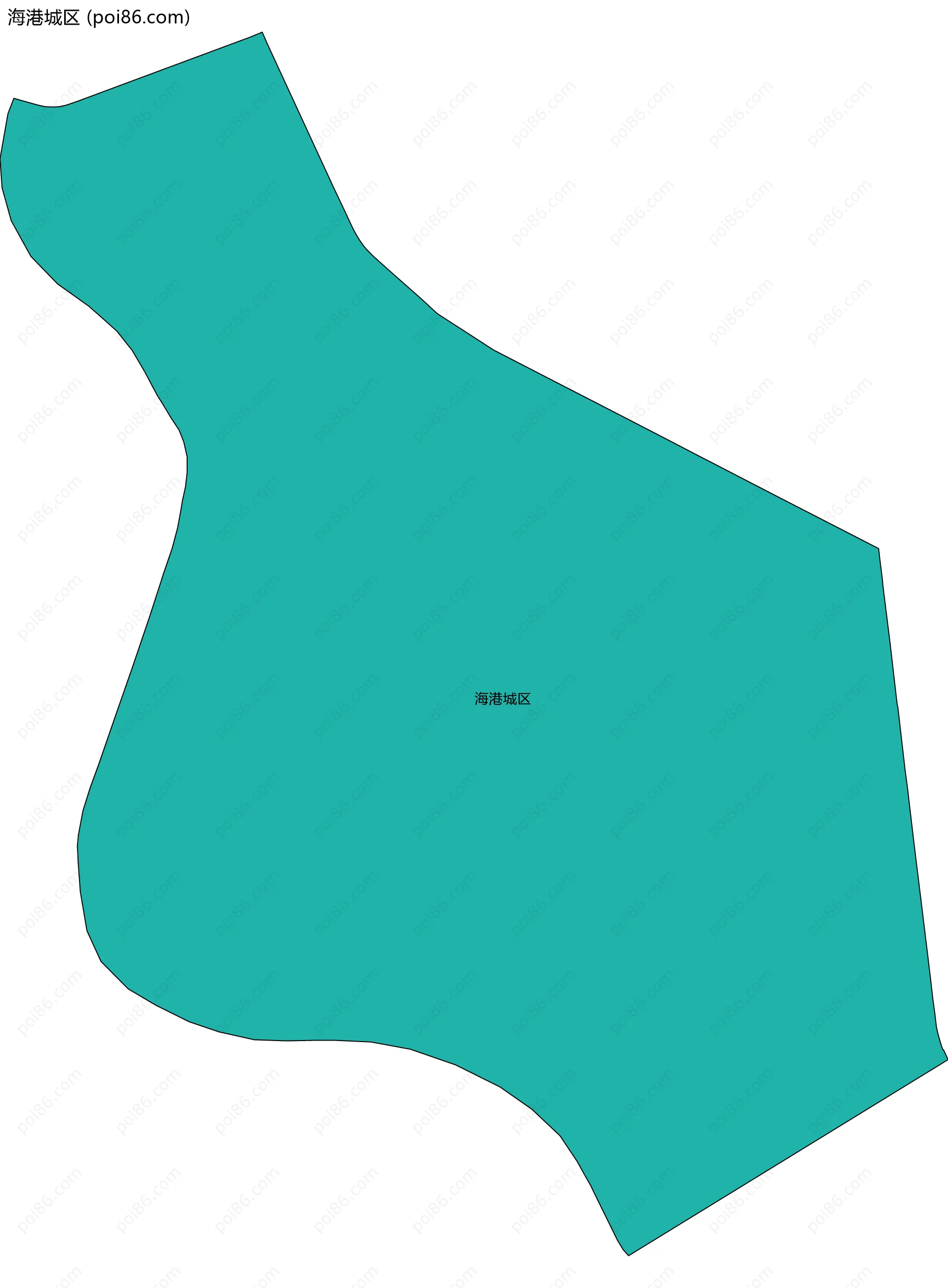 海港城区边界地图