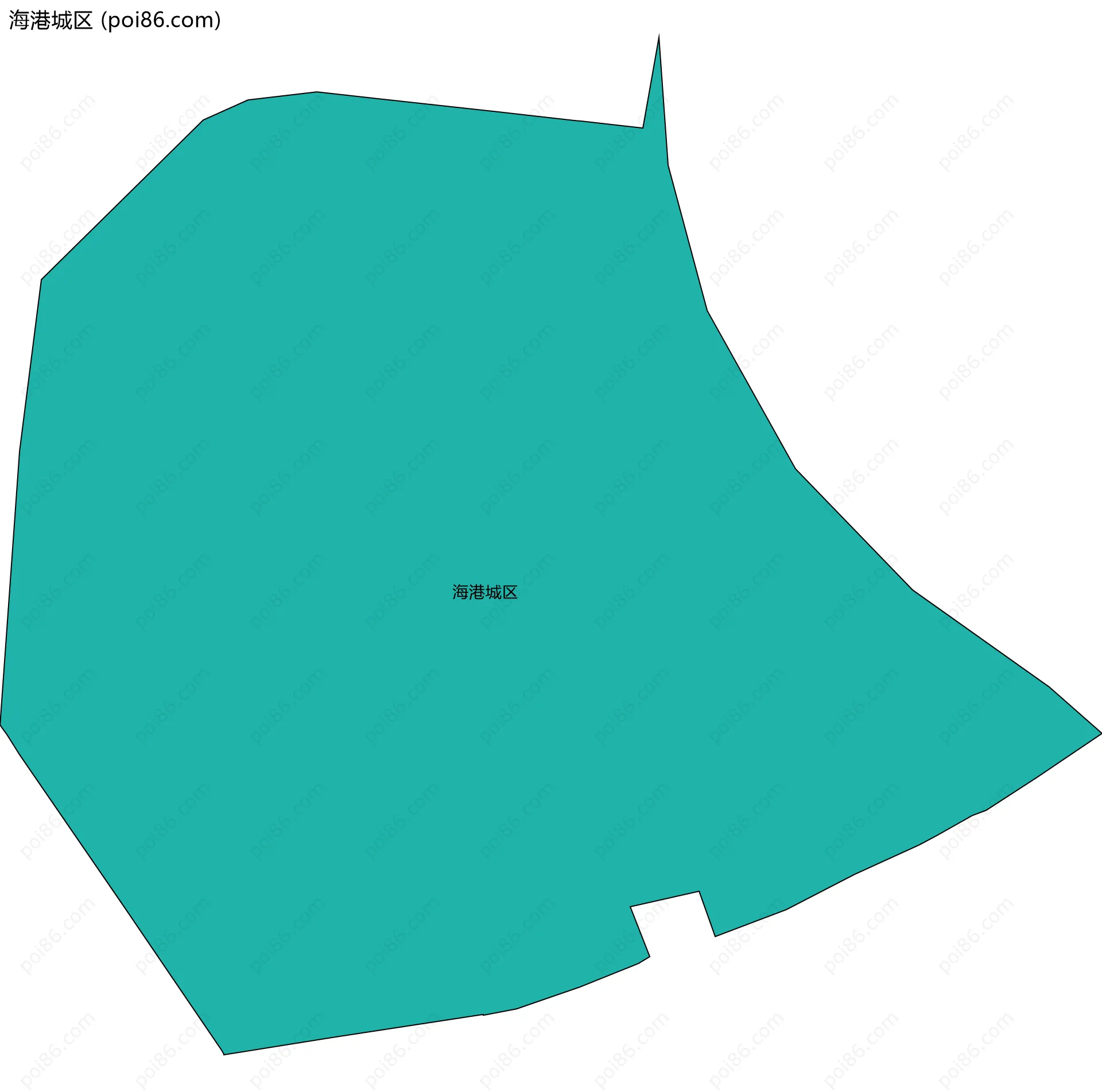 海港城区边界地图