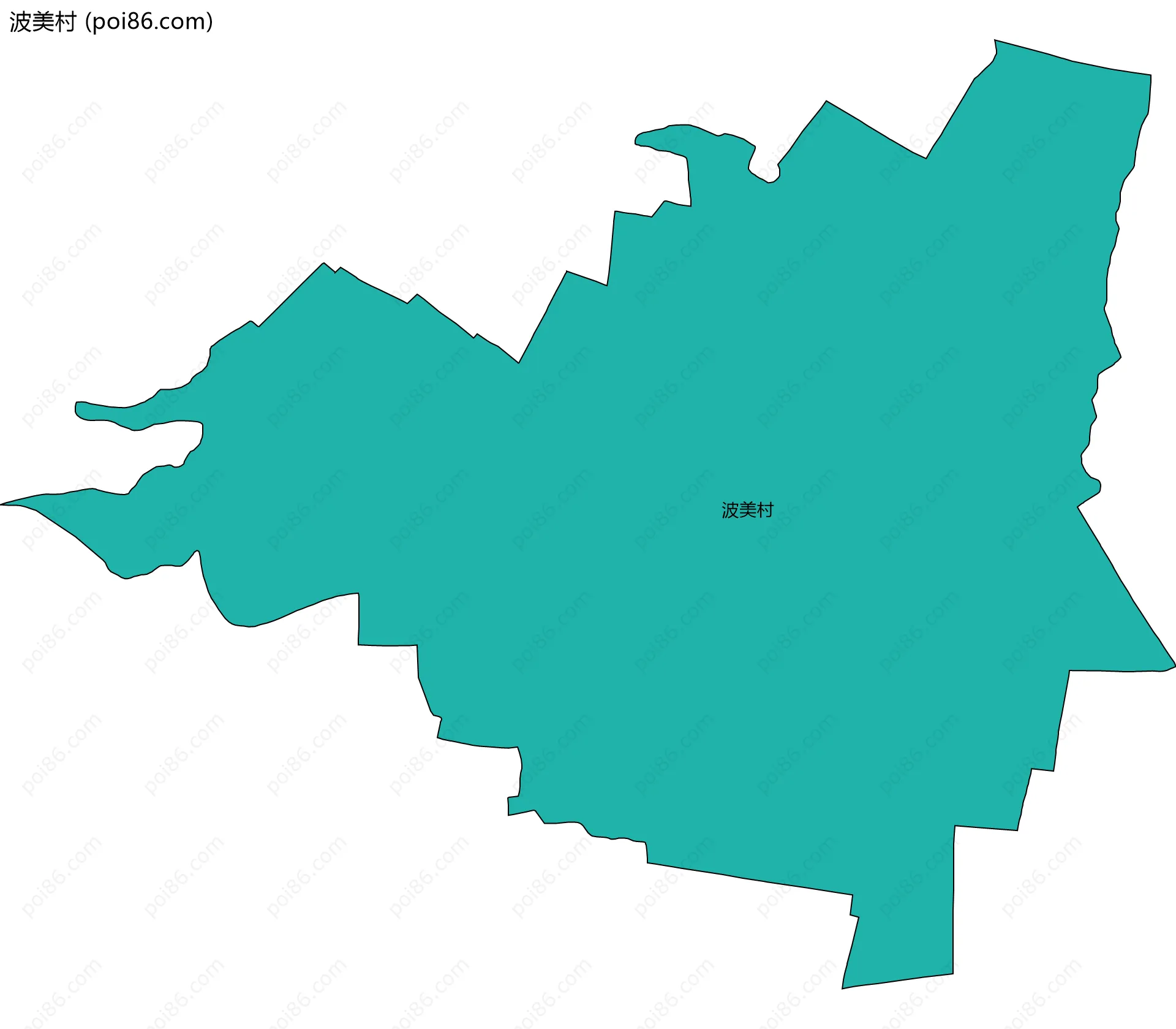 波美村边界地图