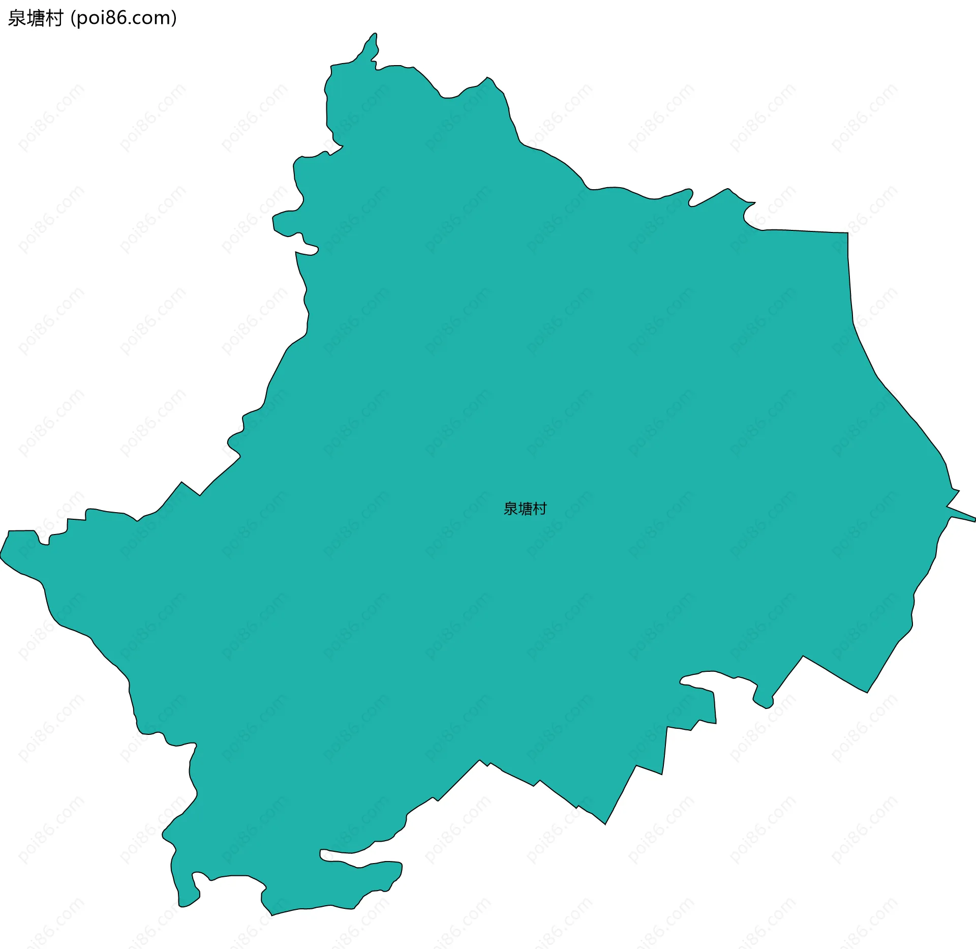 泉塘村边界地图
