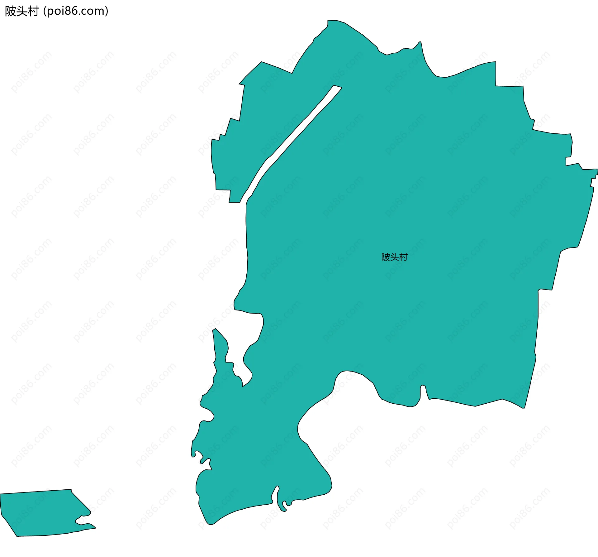 陂头村边界地图