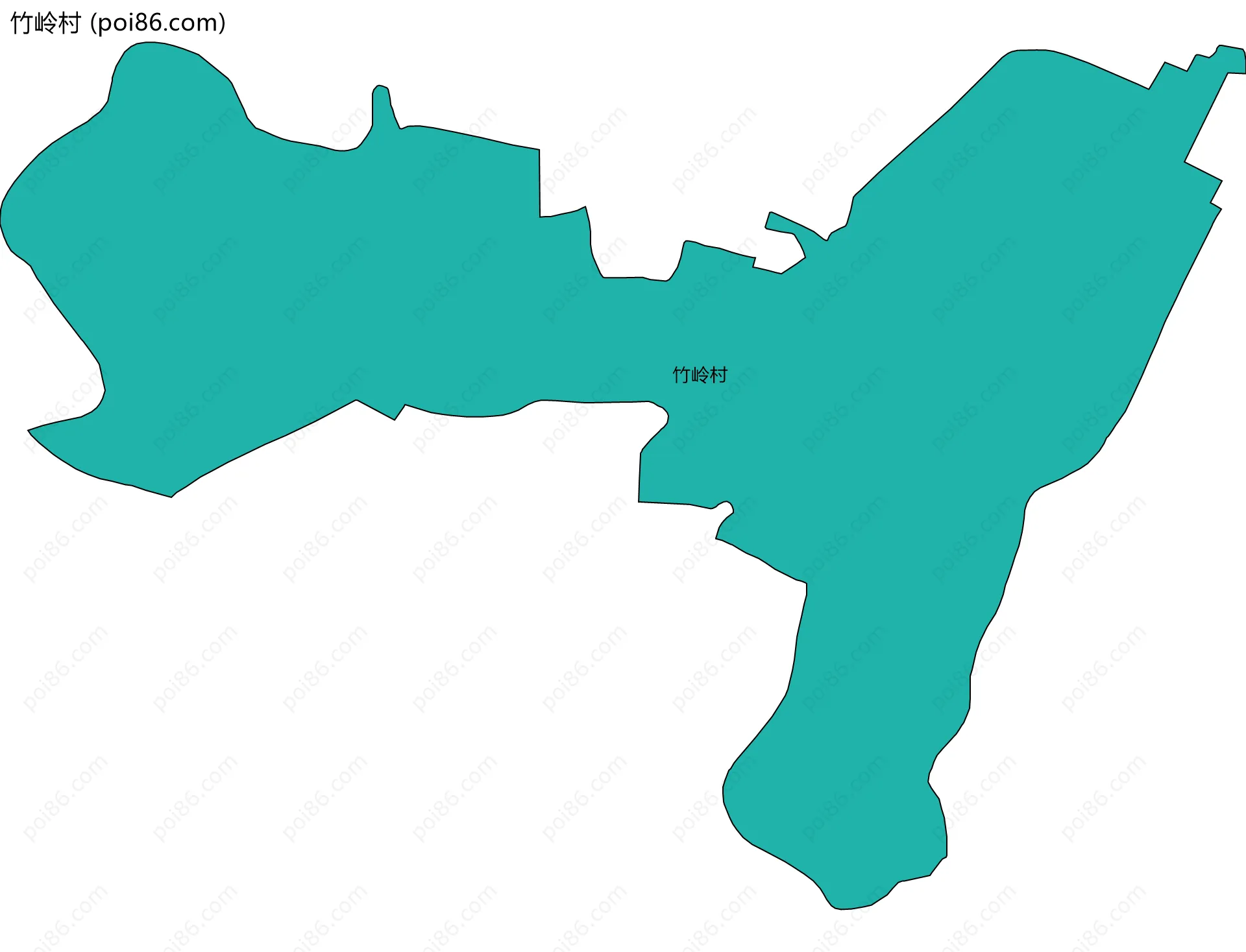 竹岭村边界地图