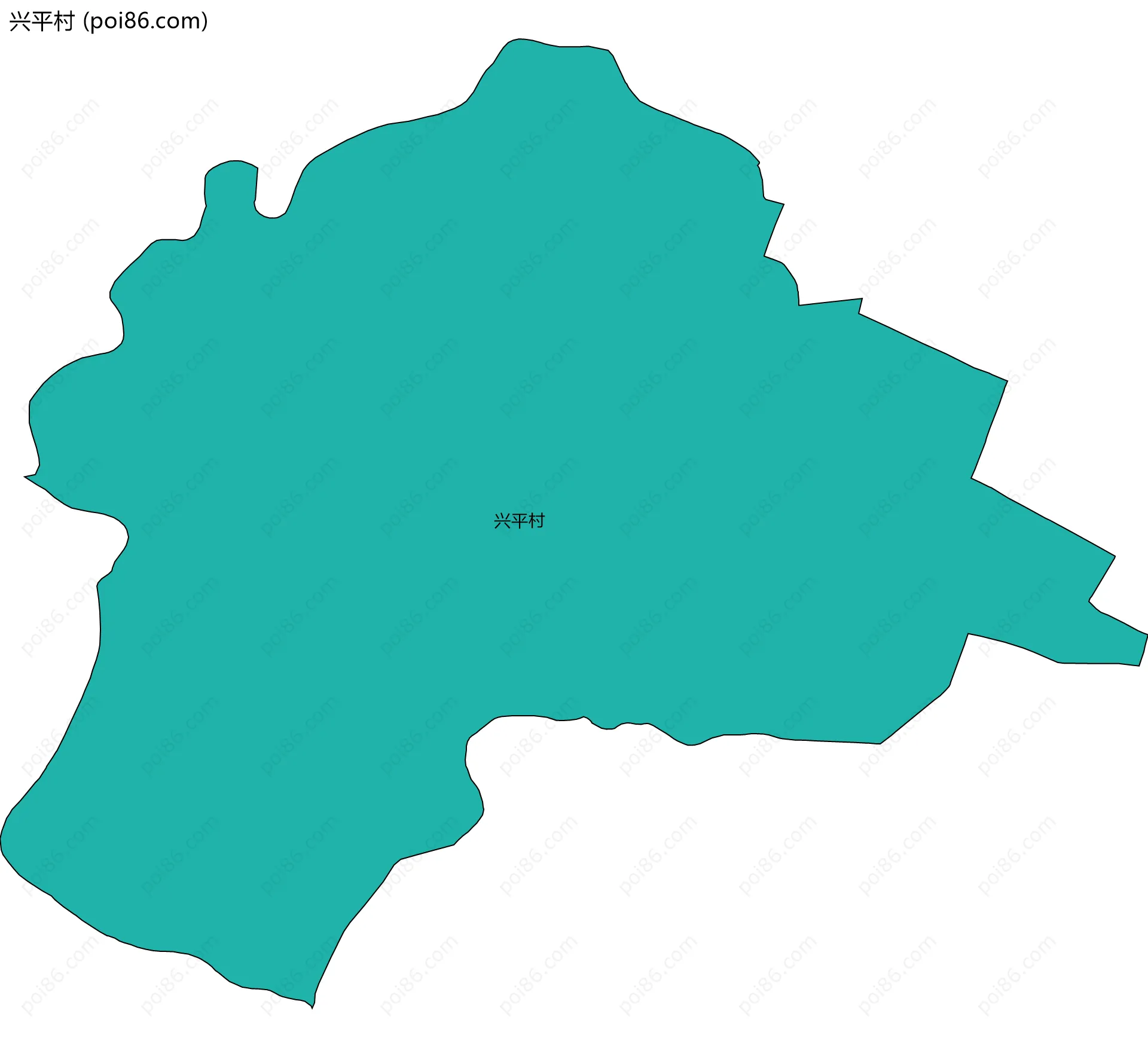 兴平村边界地图