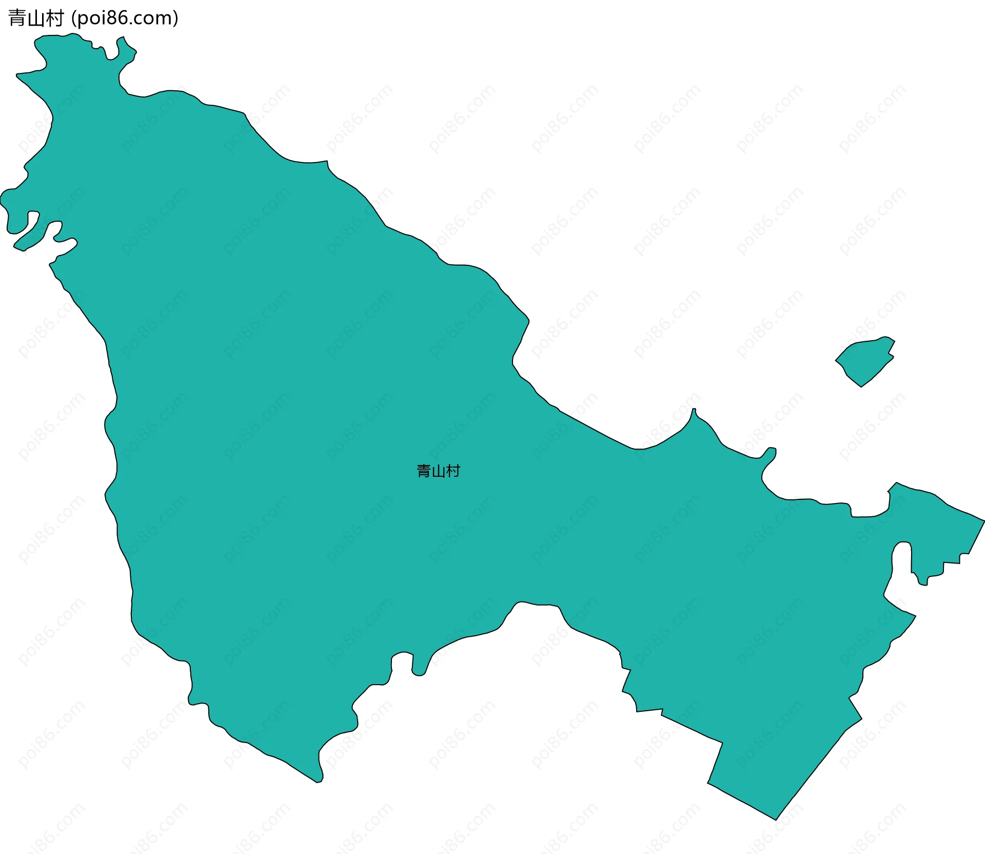 青山村边界地图