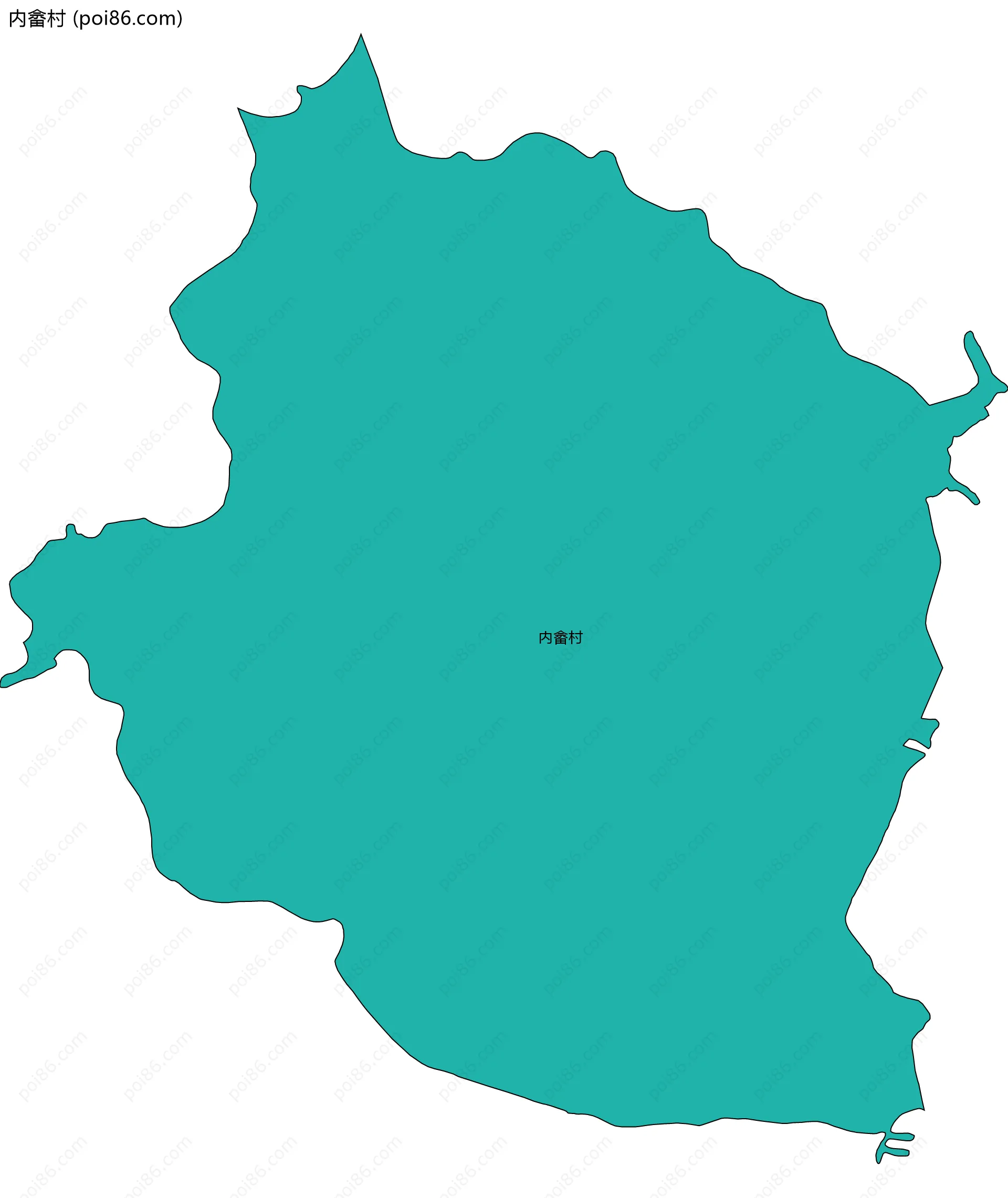 内畲村边界地图